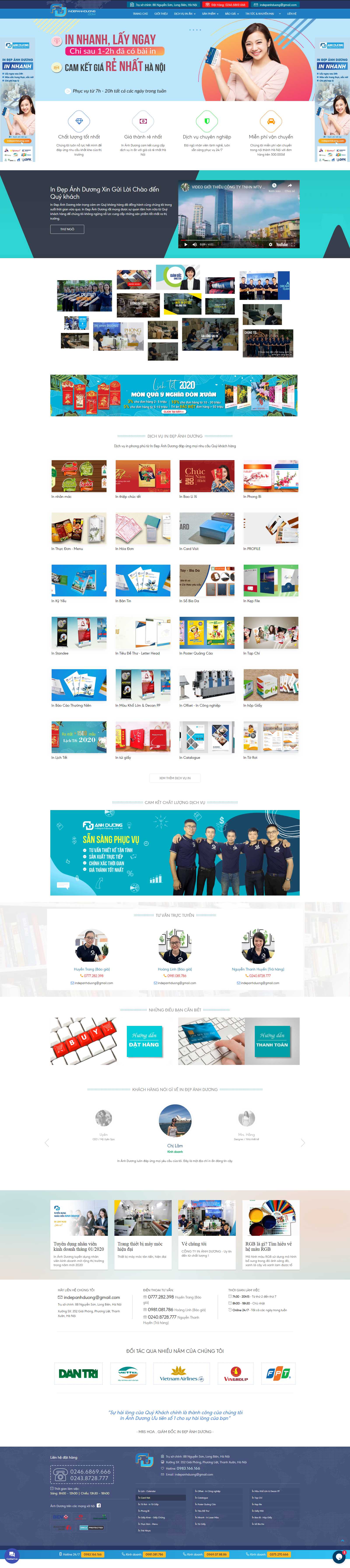 Thiết kế Website catalog - indepanhduong.com