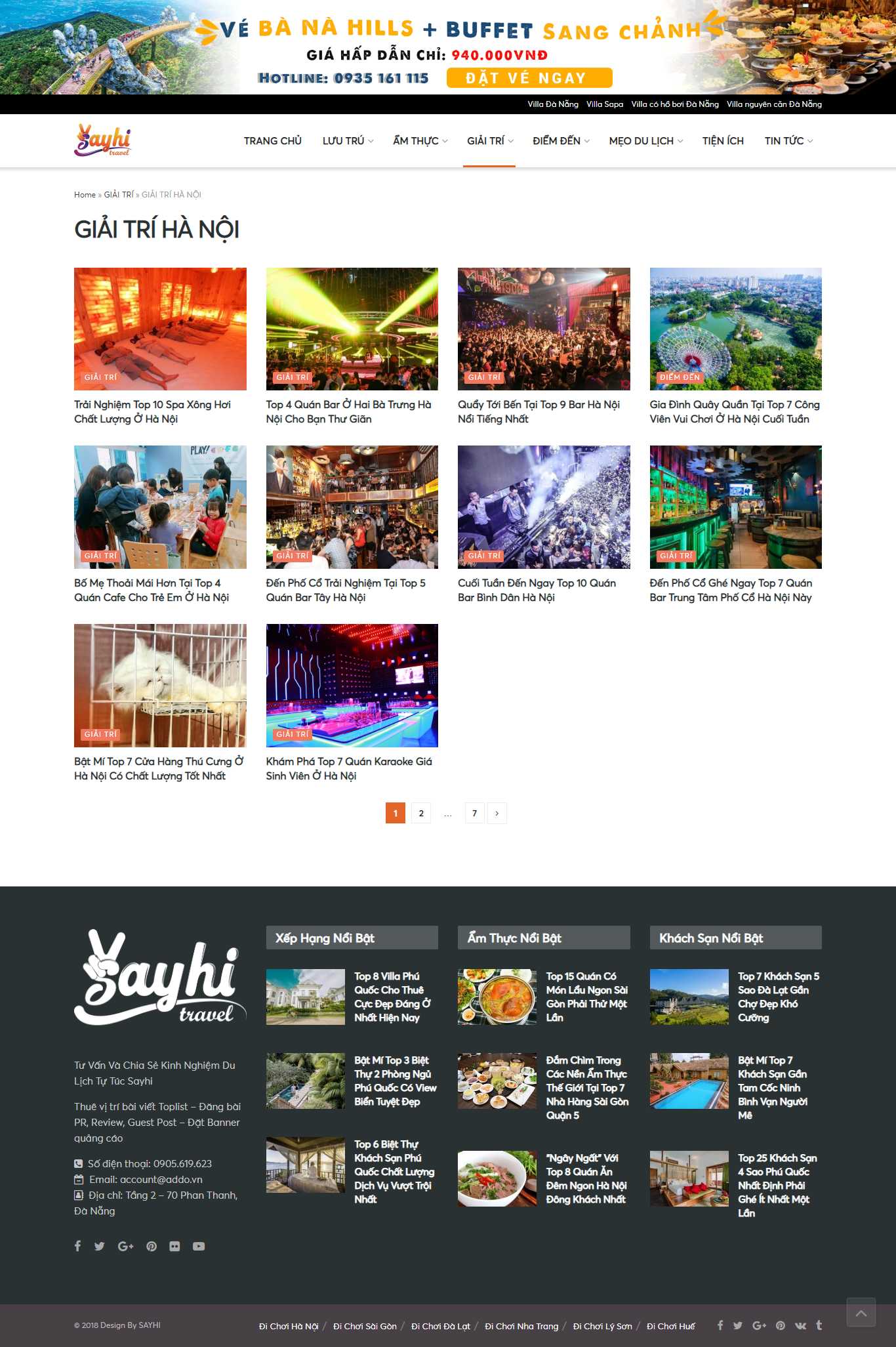 Thiết kế Website giải trí - sayhi.vn