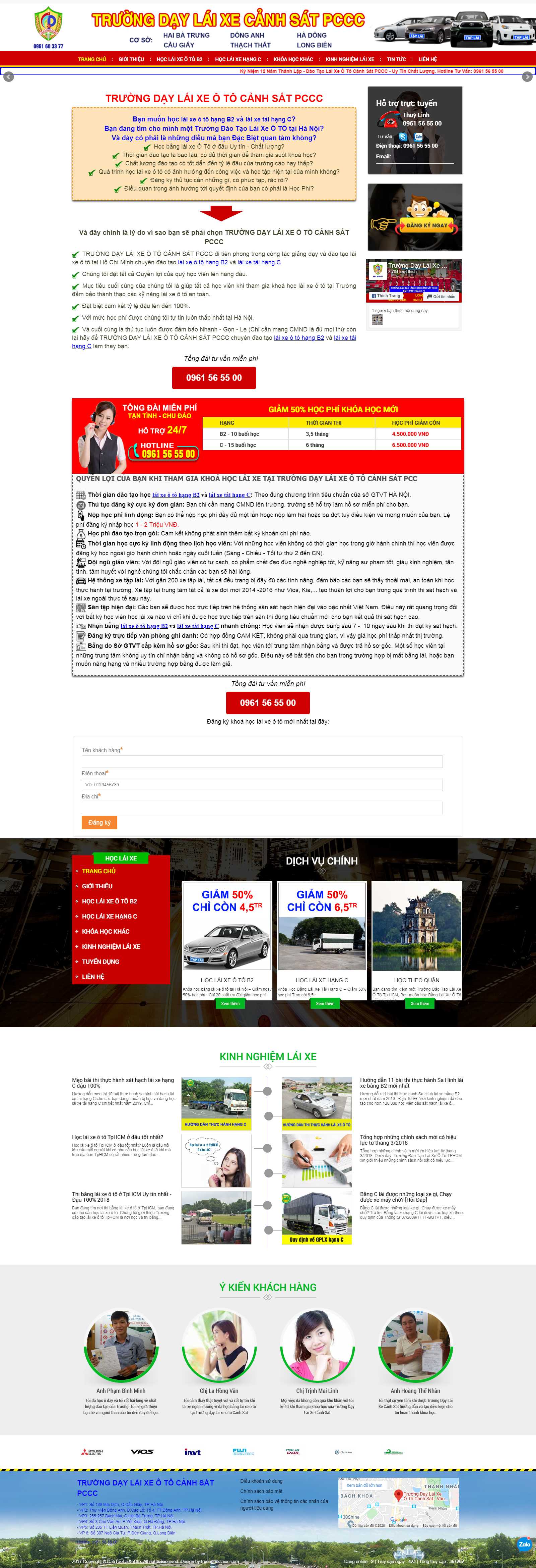 Thiết kế Website đào tạo lái xe - truonghoclaixe.com