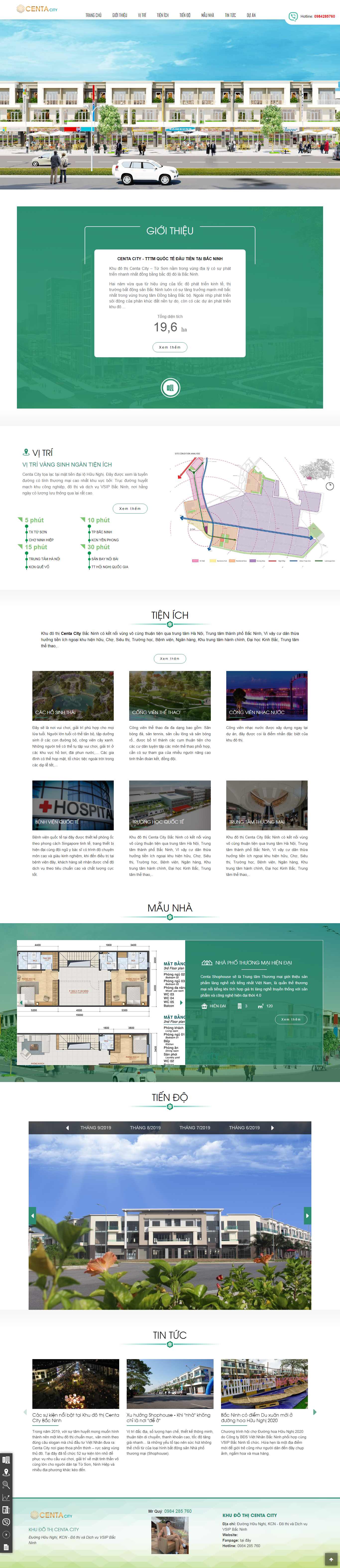 Thiết kế Website dự án bds - khudothivsip.vn