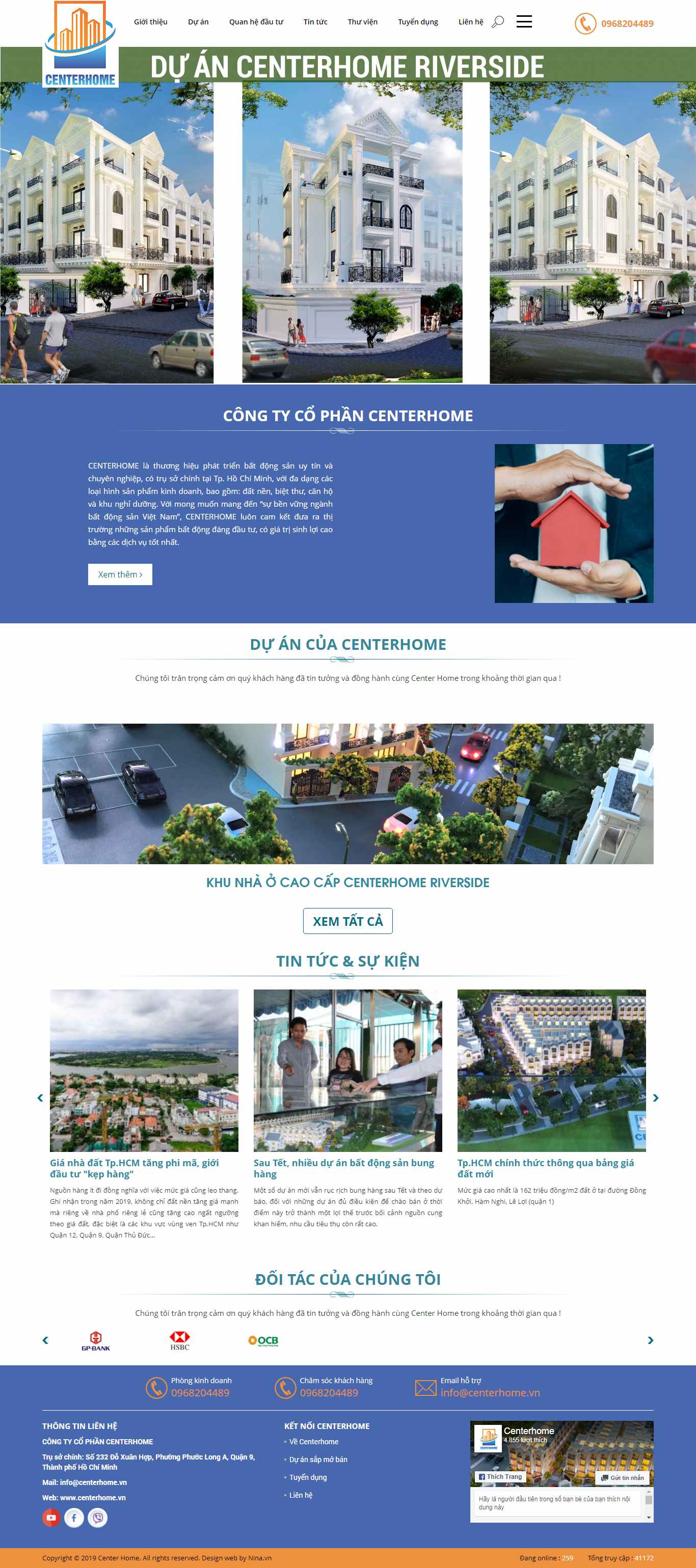 Thiết kế Website dự án bds - centerhome.vn