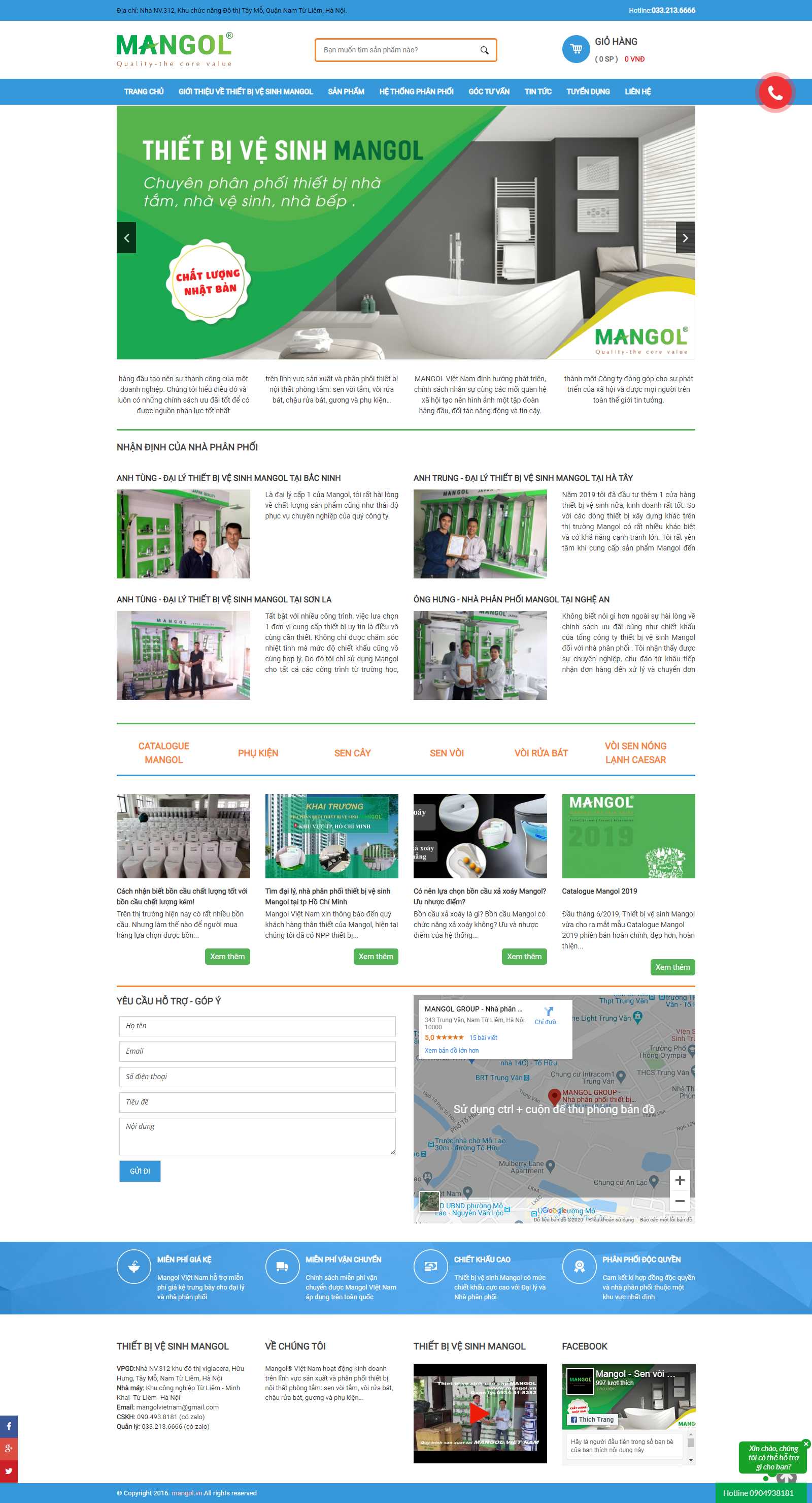 Thiết kế Website gạch ốp lát - mangol.vn