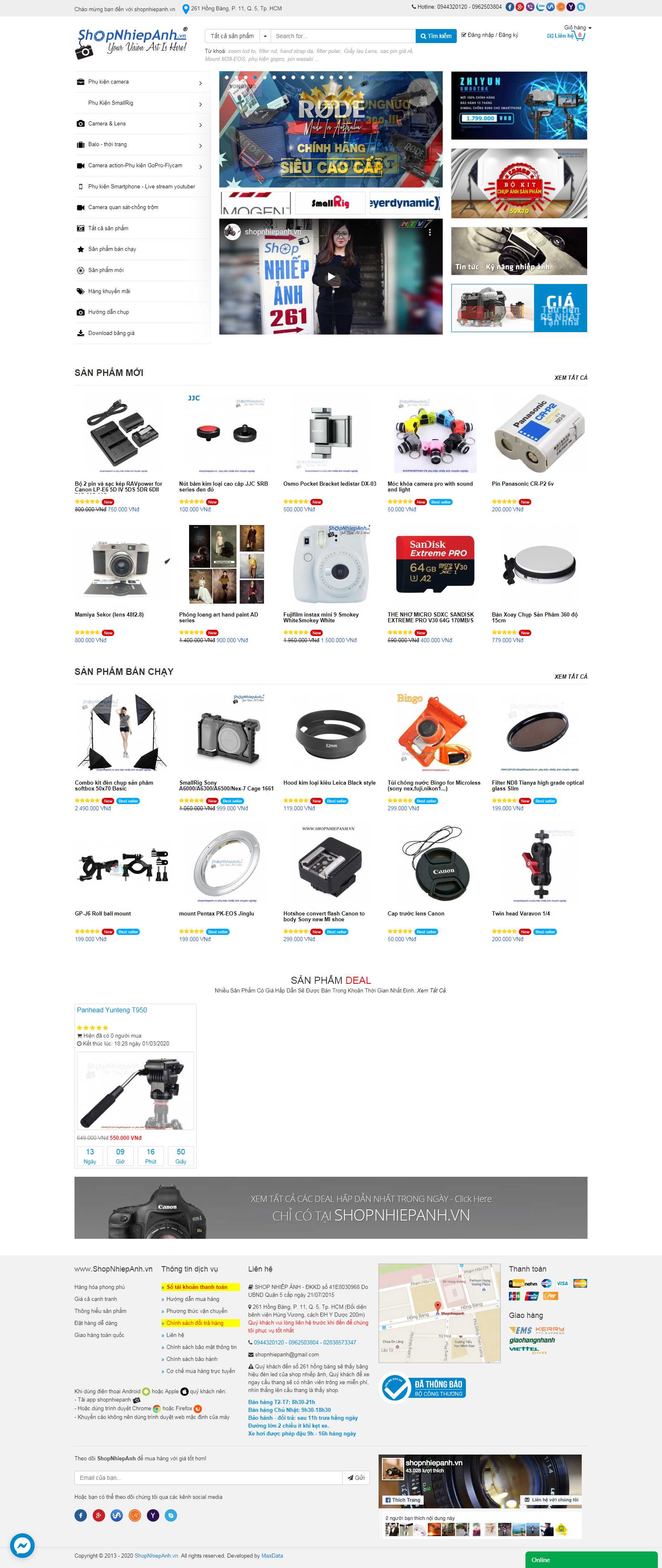 Thiết kế Website bán máy ảnh - shopnhiepanh.vn