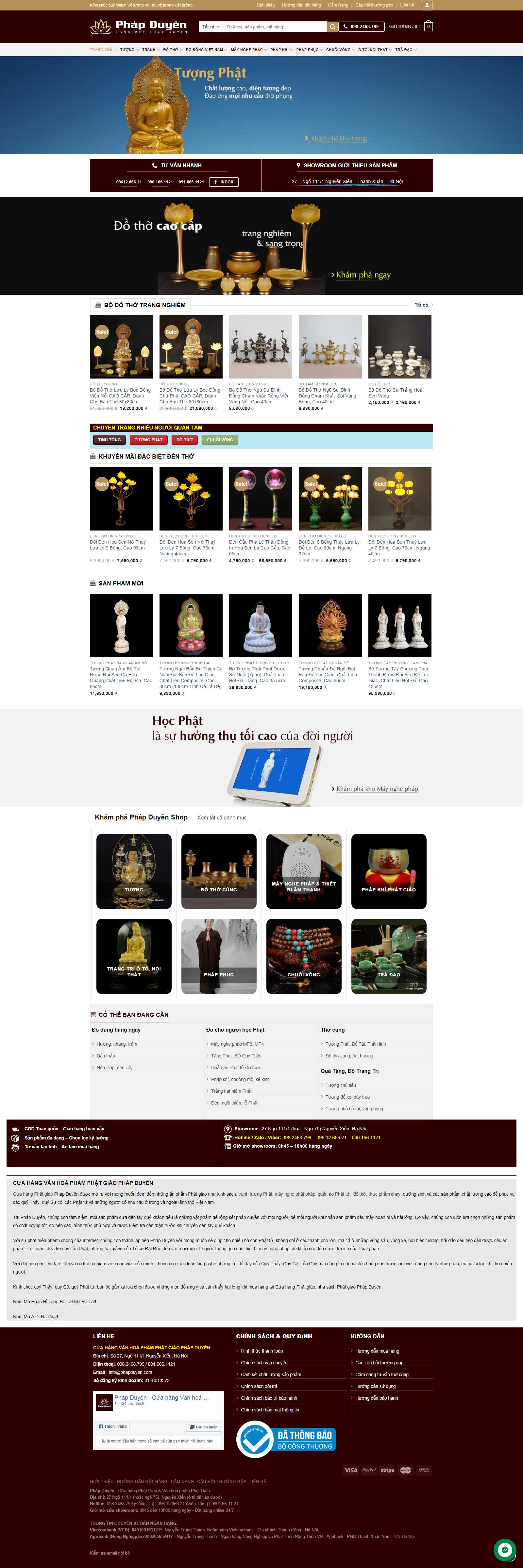 Thiết kế Website đồ thờ cúng - phapduyen.com