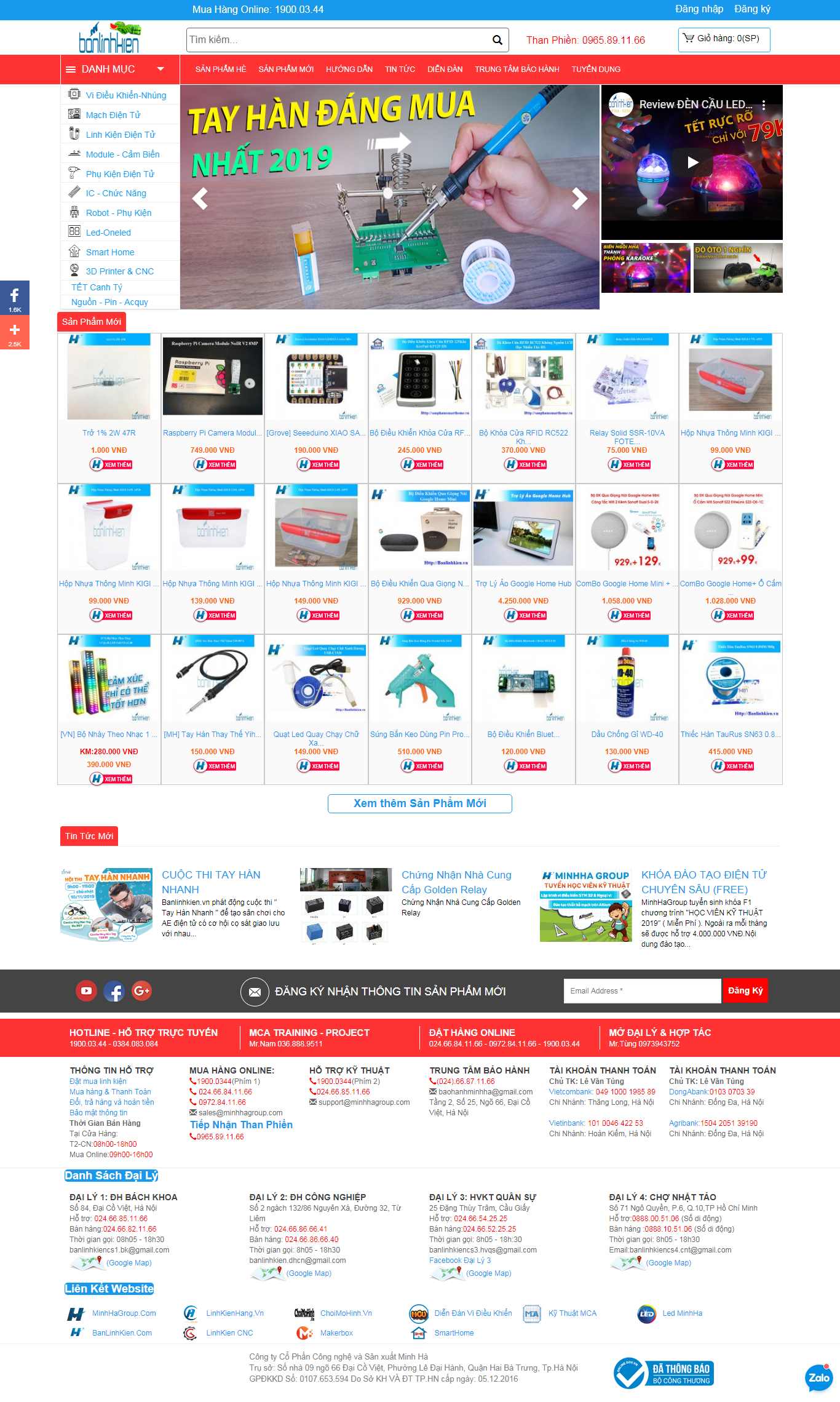 Thiết kế Website linh kiện điện tử - banlinhkien.vn