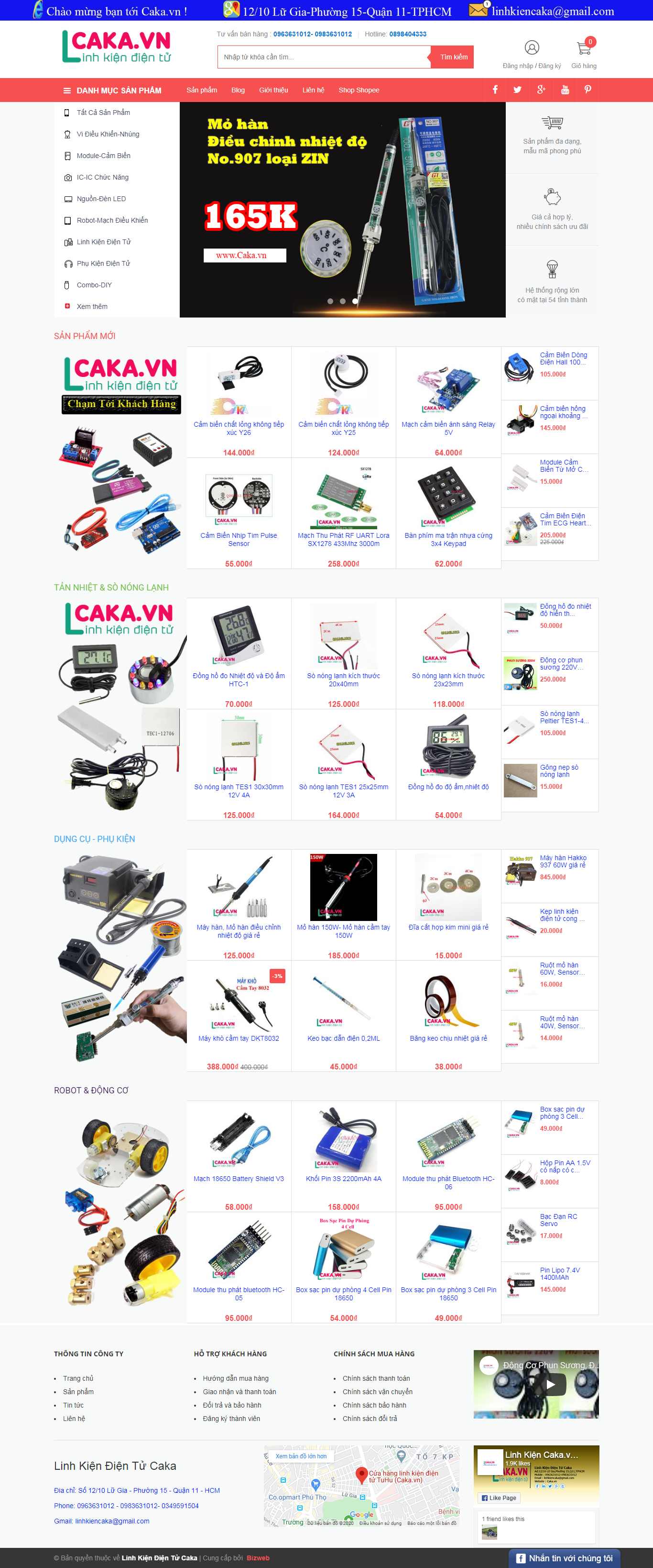Thiết kế Website linh kiện điện tử - caka.vn