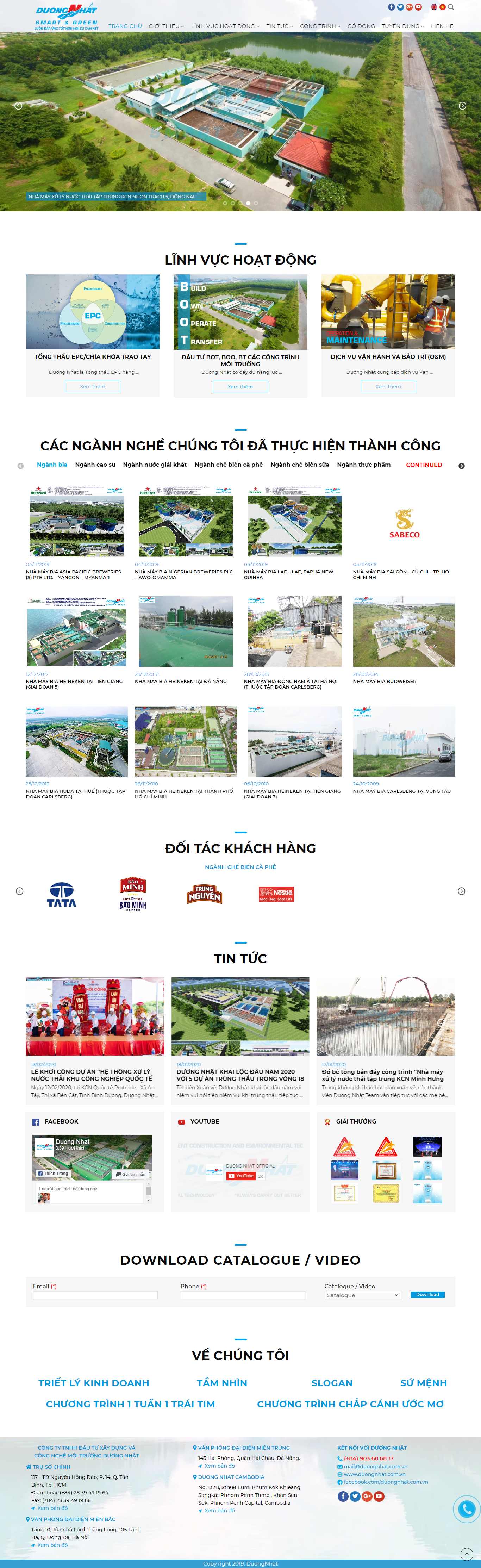 Thiết kế Website công ty môi trường - duongnhat.com.vn