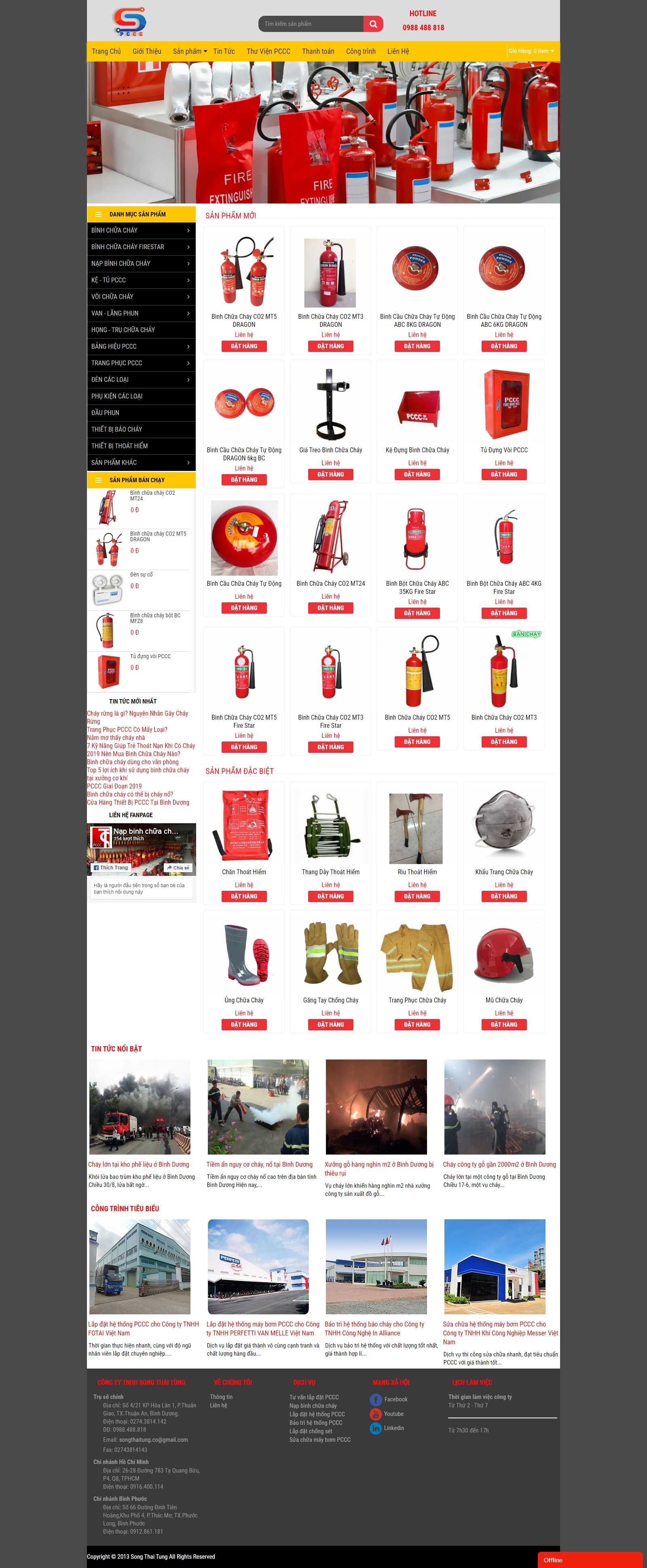 Thiết kế Website chữa cháy - pcccsongthaitung.com