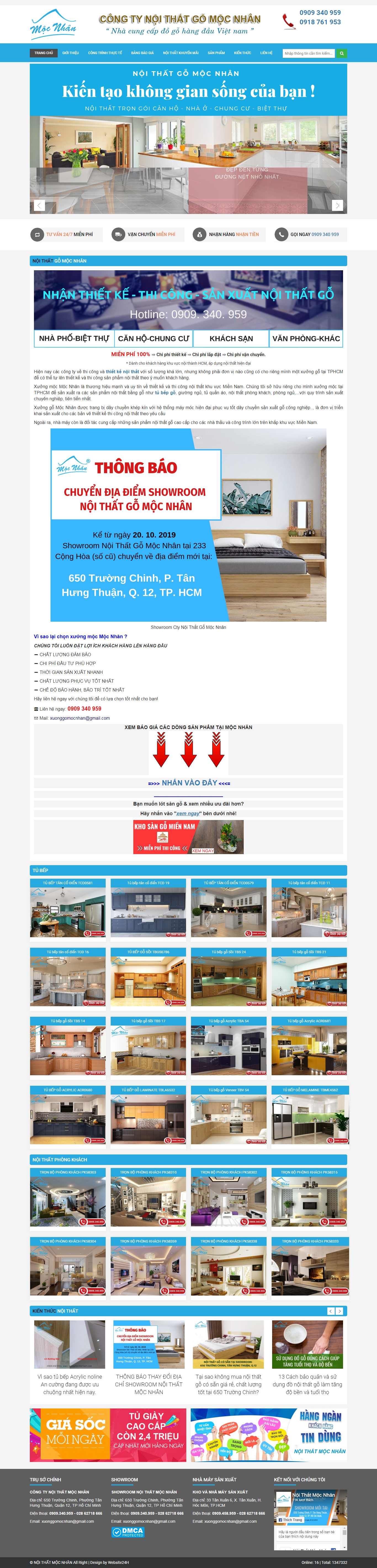 Thiết kế Website xưởng đồ gỗ - xuongmocmiennam.com