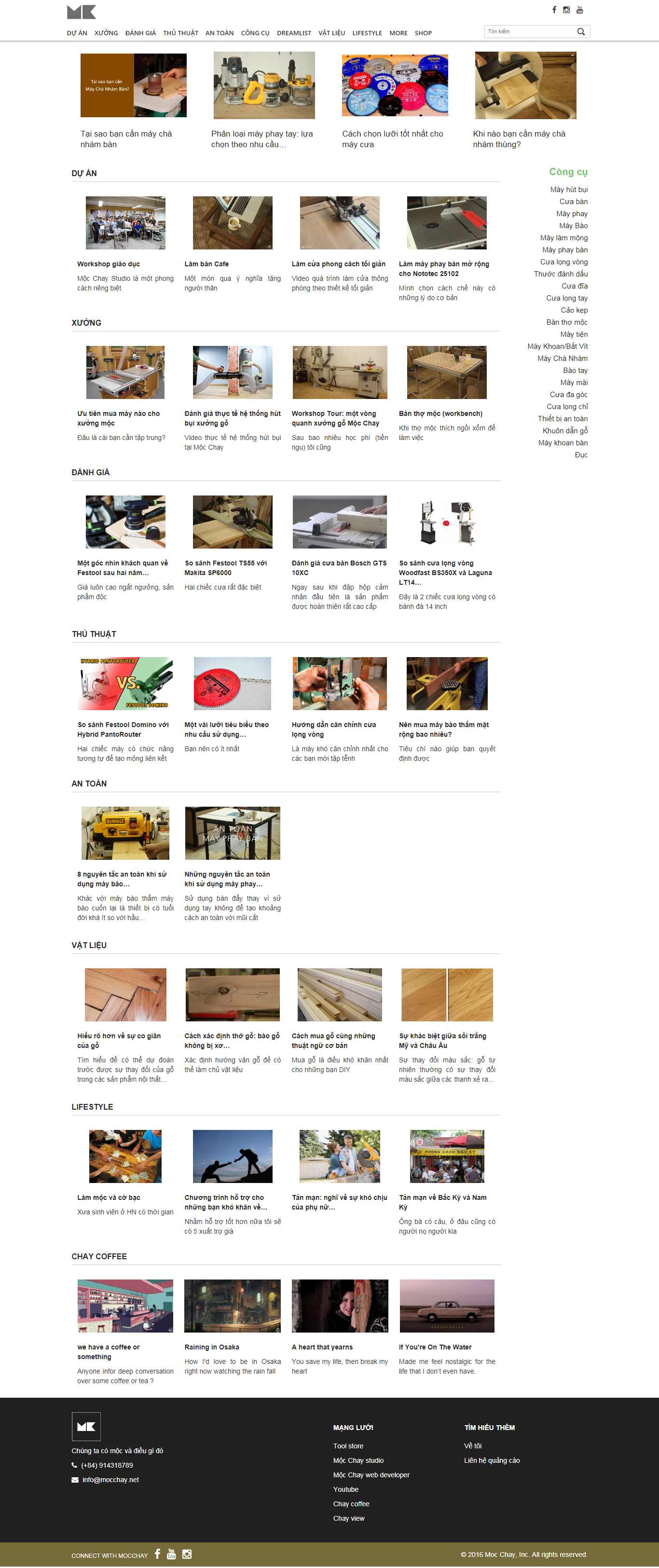 Thiết kế Website xưởng đồ gỗ - mocchay.net