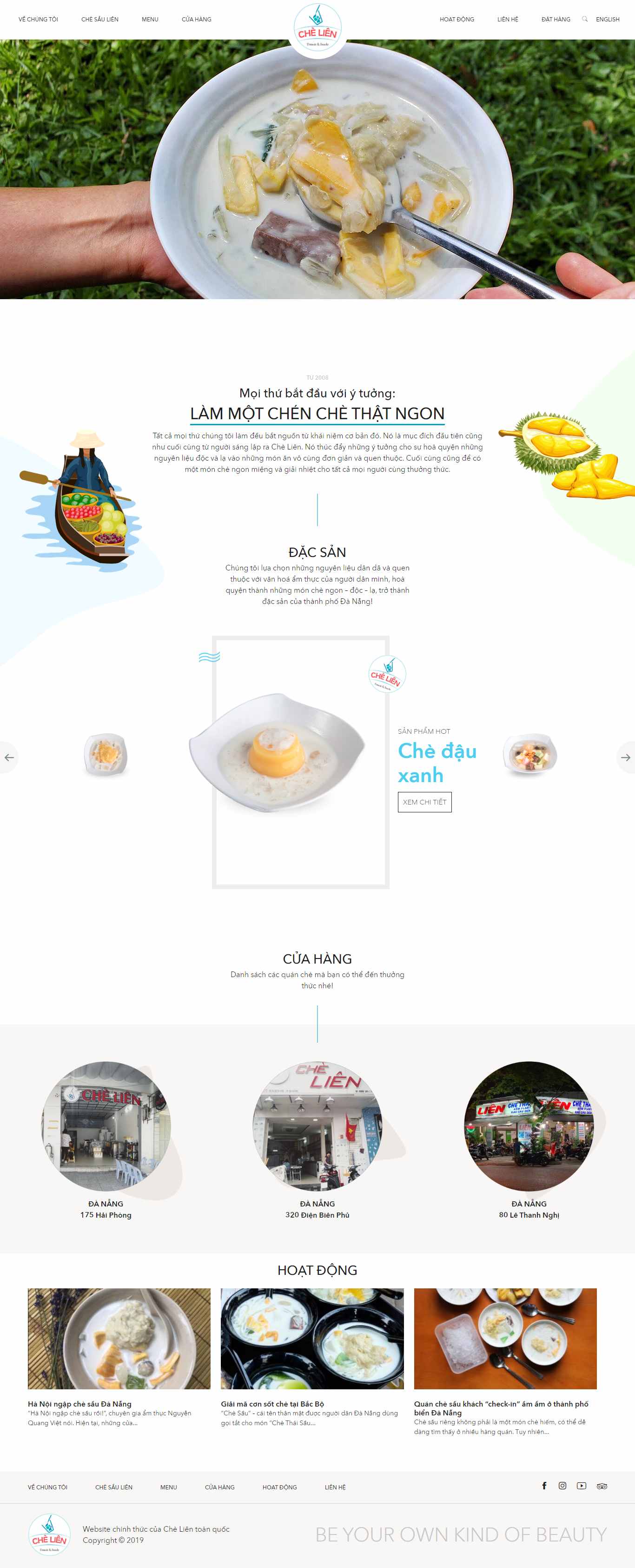 Thiết kế Website bán đặc sản - chelien.com.vn