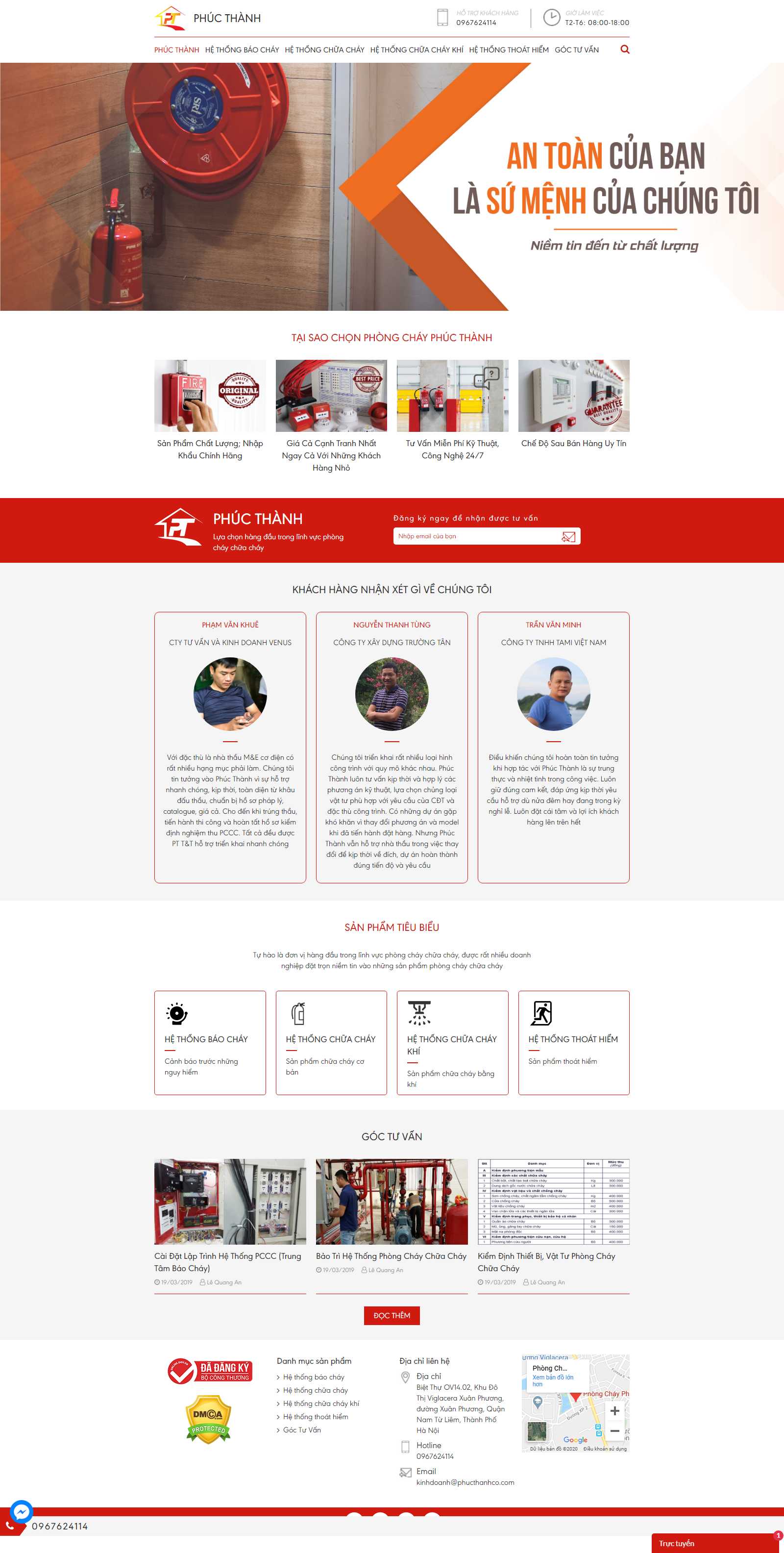 Thiết kế Website chữa cháy - phongchayphucthanh.com