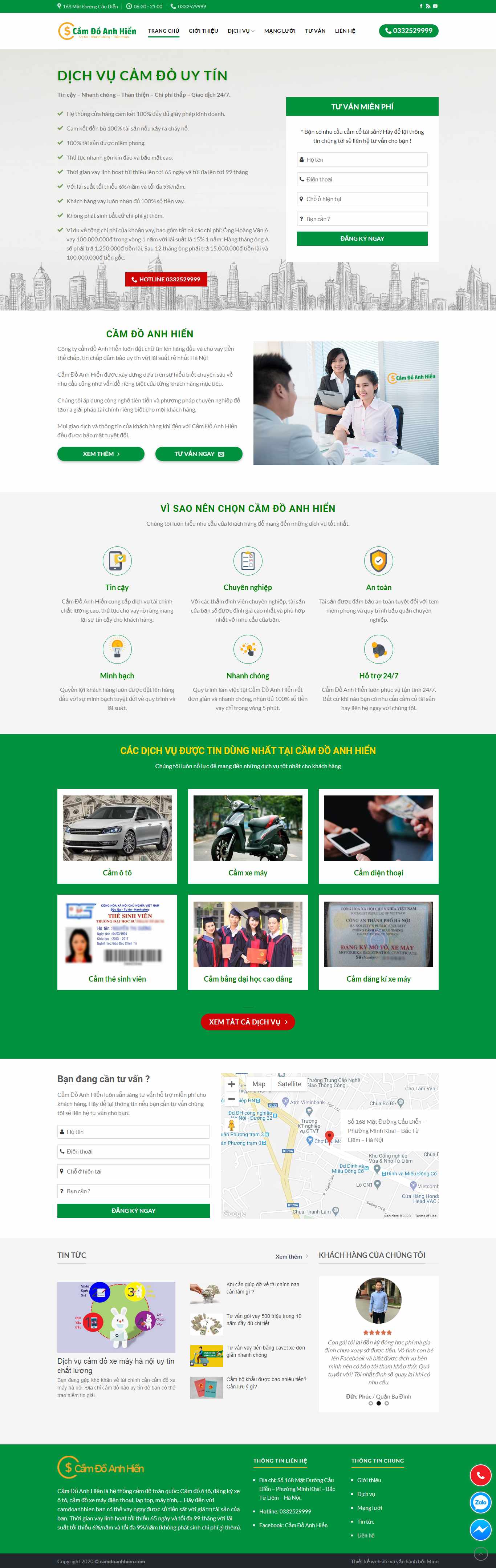 Thiết kế Website cầm đồ uy tín - camdoanhhien.com