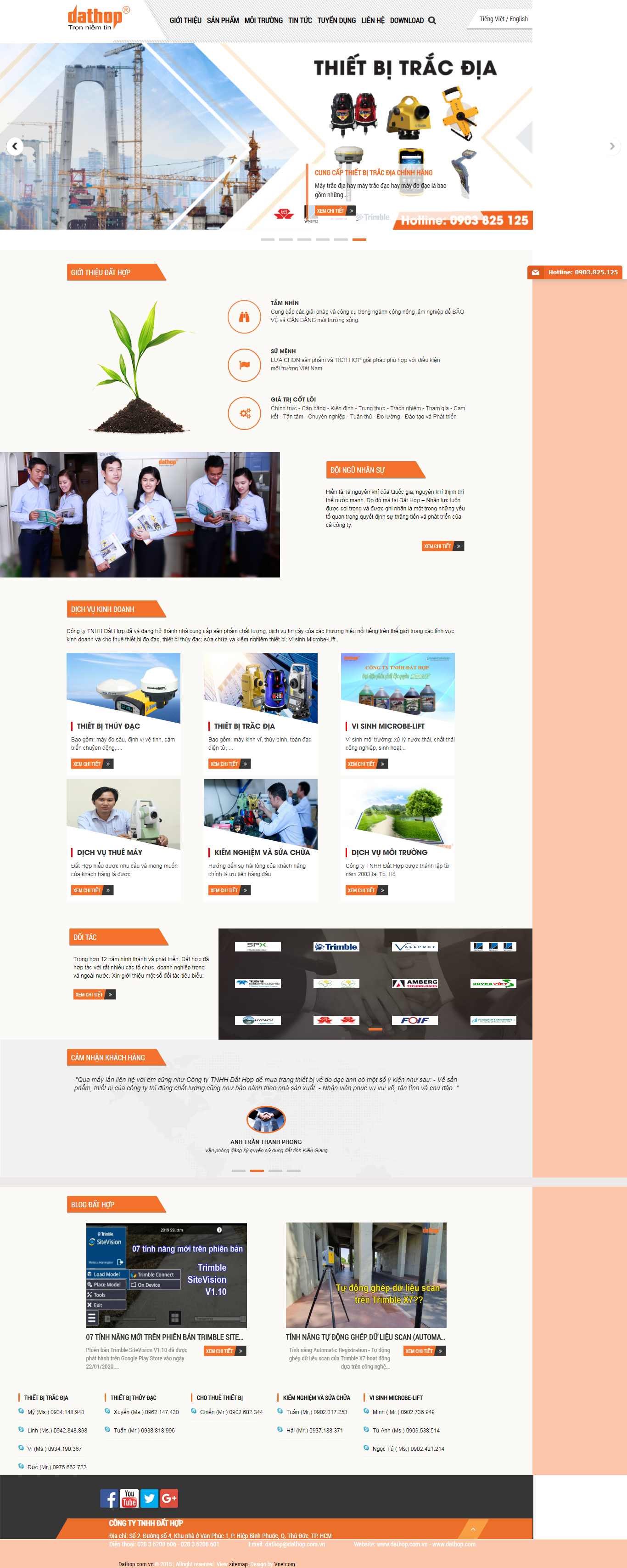 Thiết kế Website đồ trắc địa - dathop.com.vn