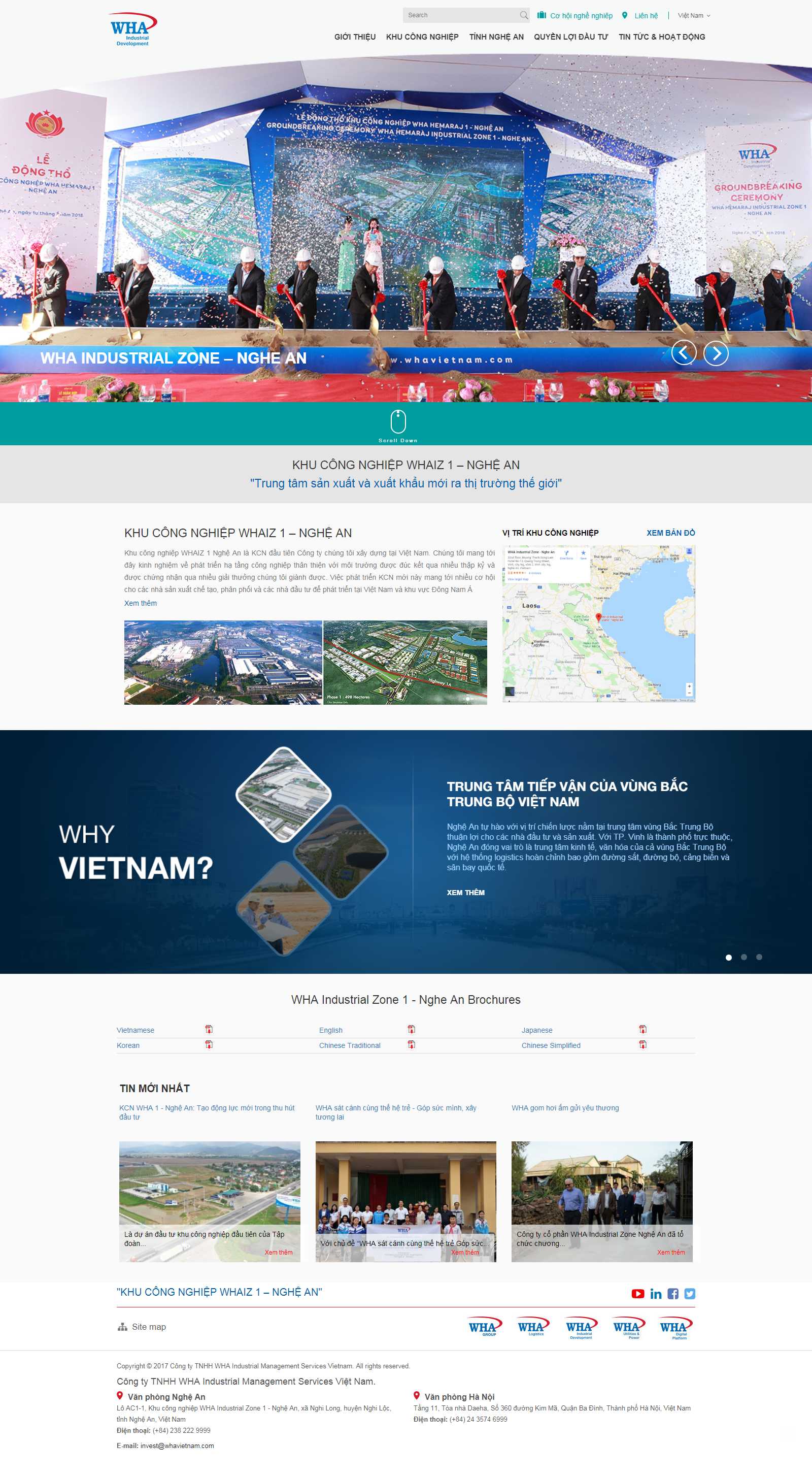 Thiết kế Website khu chế xuất - www.whavietnam.com