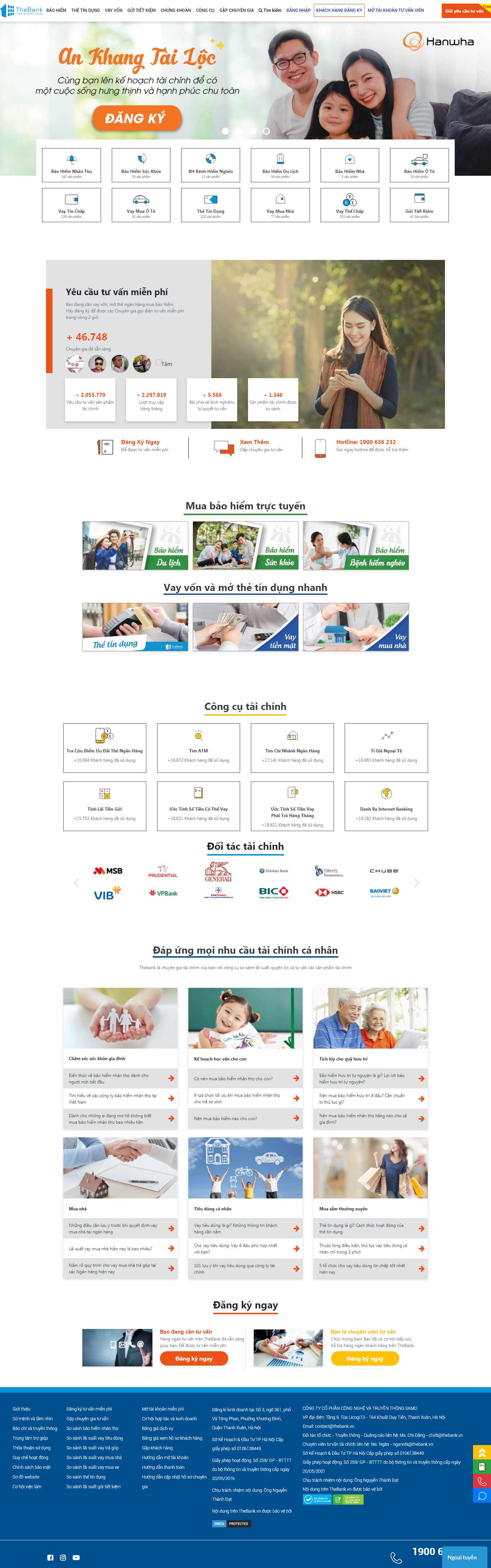 Thiết kế Website công ty tài chính - thebank.vn