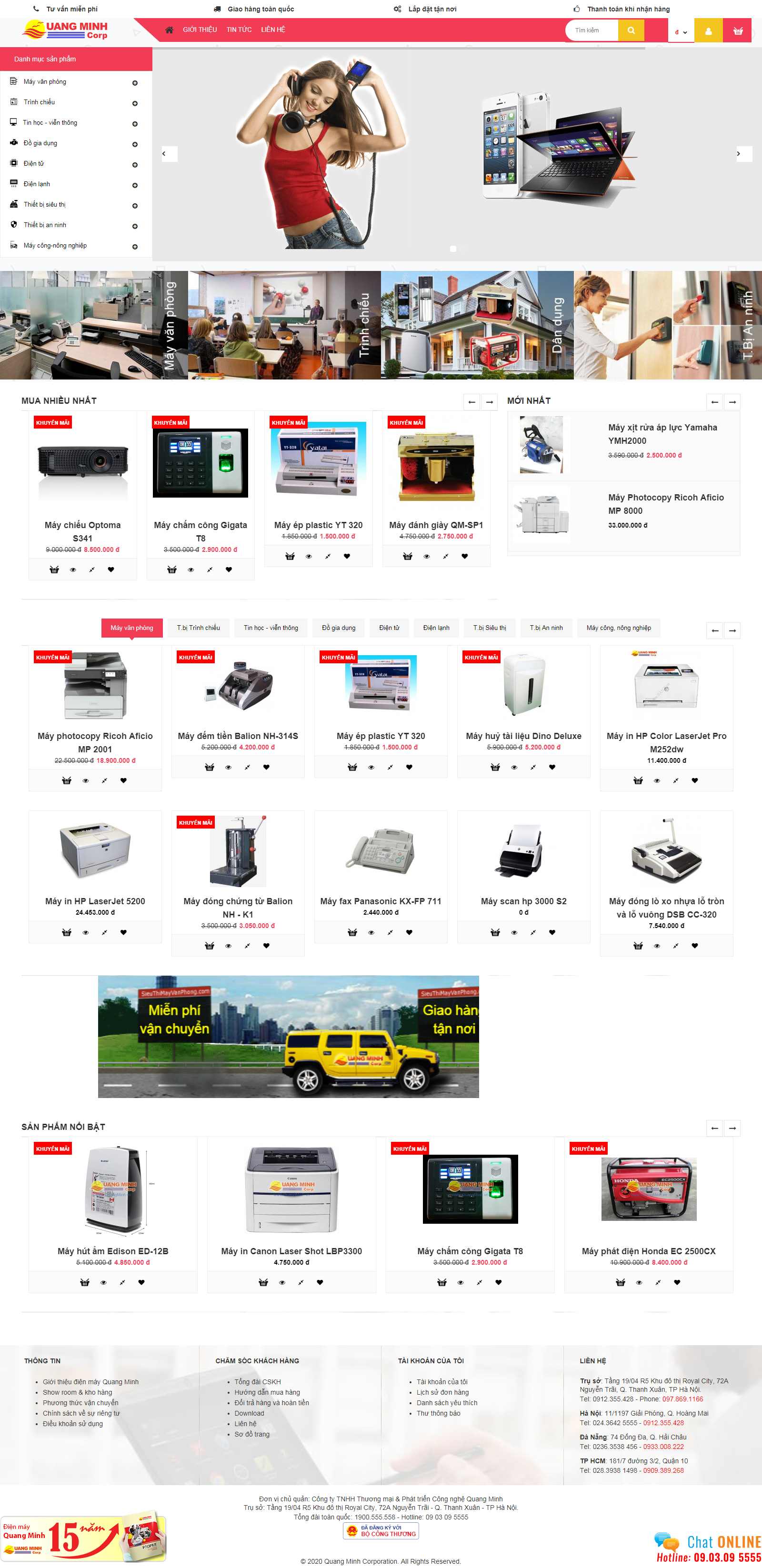 Thiết kế Website máy phát điện - quangminh.vn