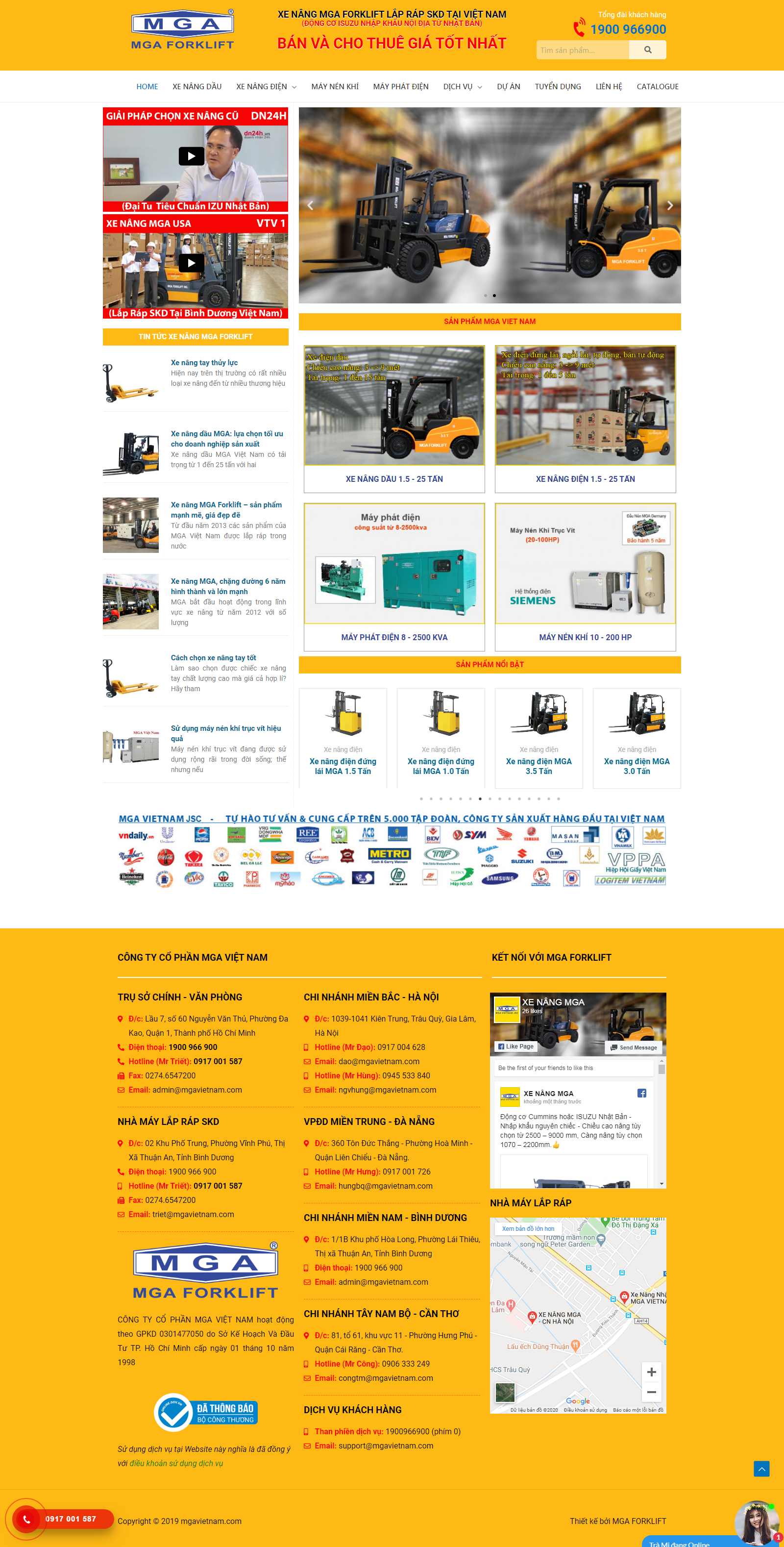 Thiết kế Website máy phát điện - mgavietnam.com