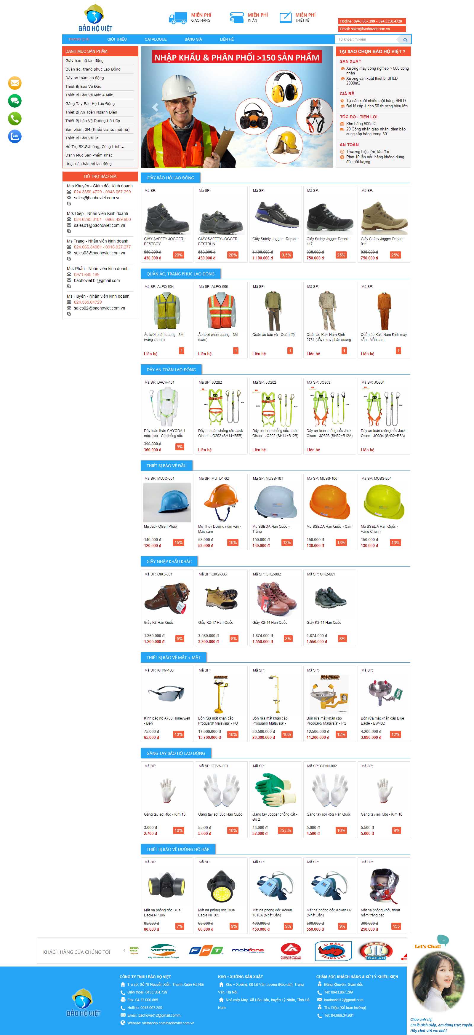 Thiết kế Website giày bảo hộ - vietbaoho.com