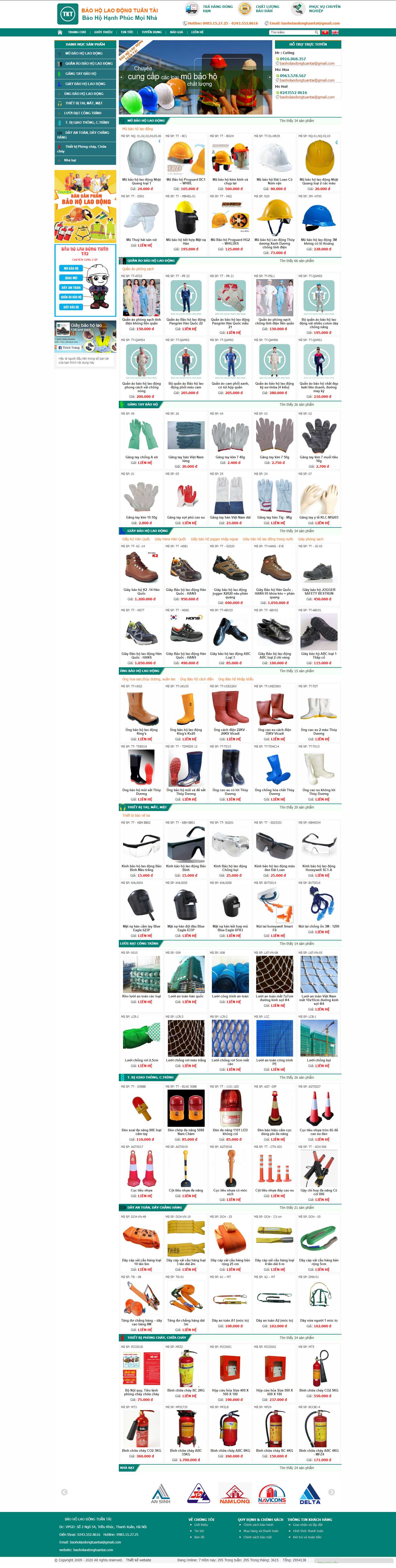 Thiết kế Website giày bảo hộ - baoholaodongtuantai.com