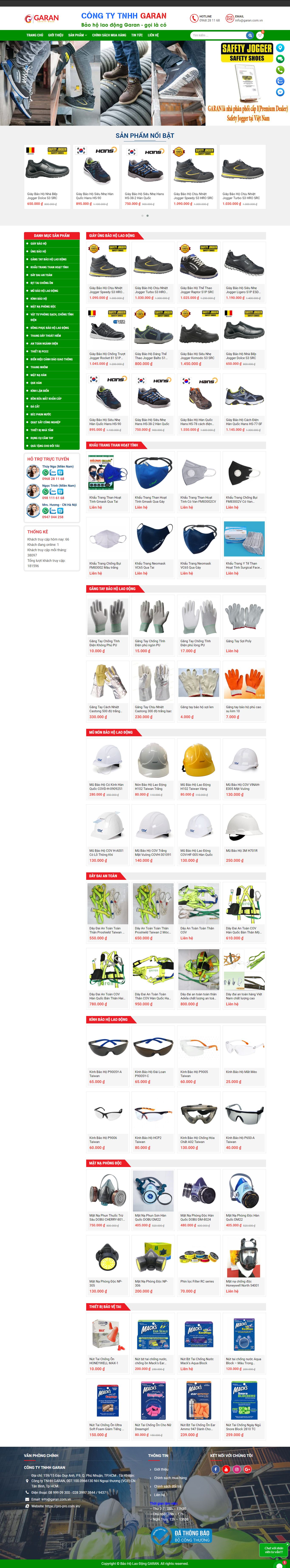 Thiết kế Website giày bảo hộ - pro-pro.com.vn