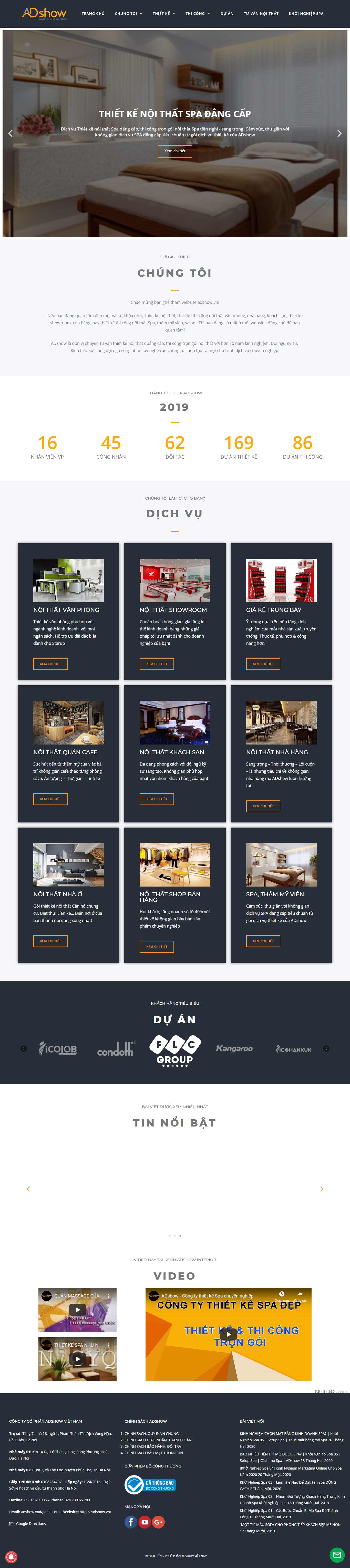 Thiết kế Website trang trí nội thất - adshow.vn