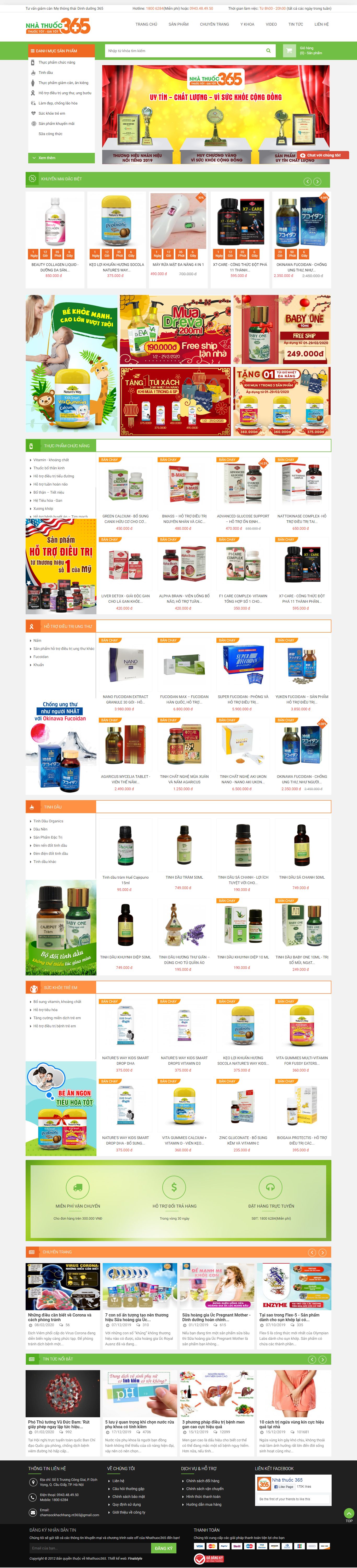 Thiết kế Website hiệu thuốc - nhathuoc365.vn