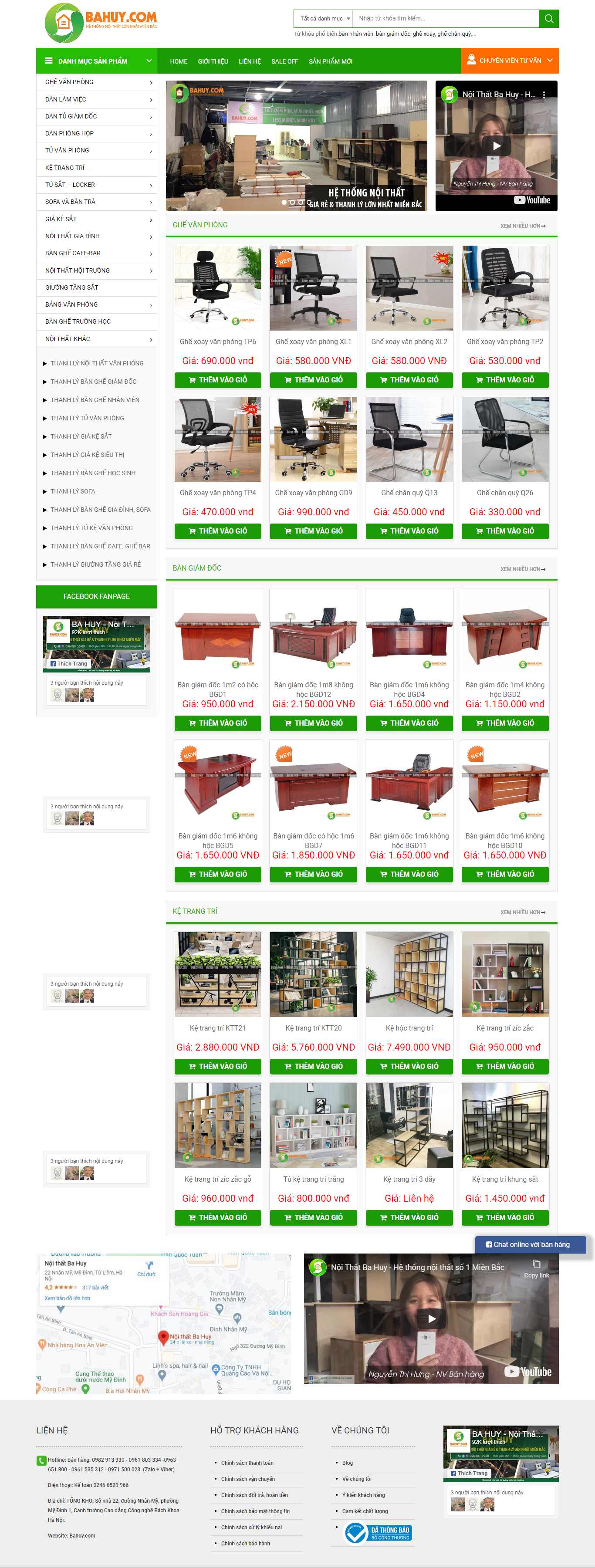 Thiết kế Website bàn ghế cũ - bahuy.com