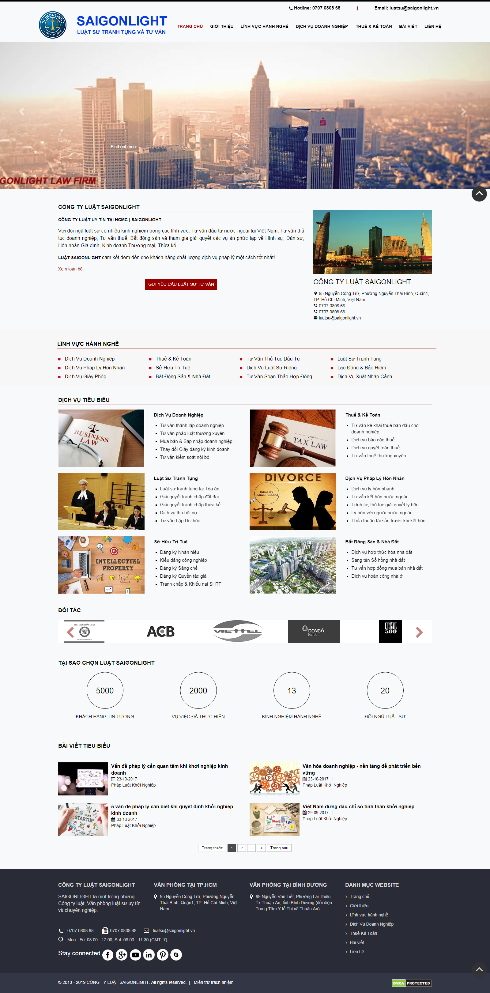 Thiết kế Website văn phòng luật sư - www.sgllaw.vn
