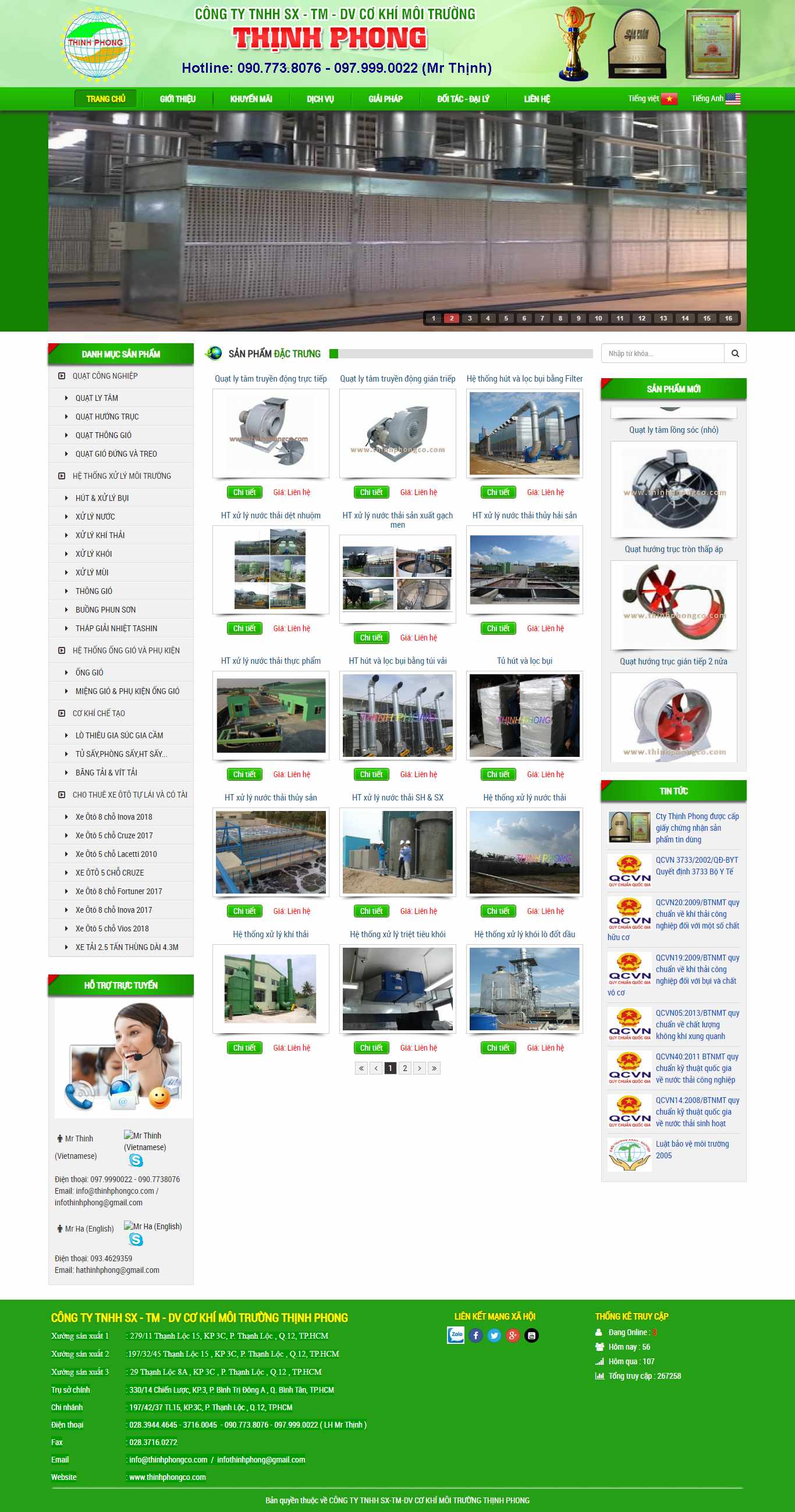 Thiết kế Website giới thiệu doanh nghiệp - thinhphongco.com