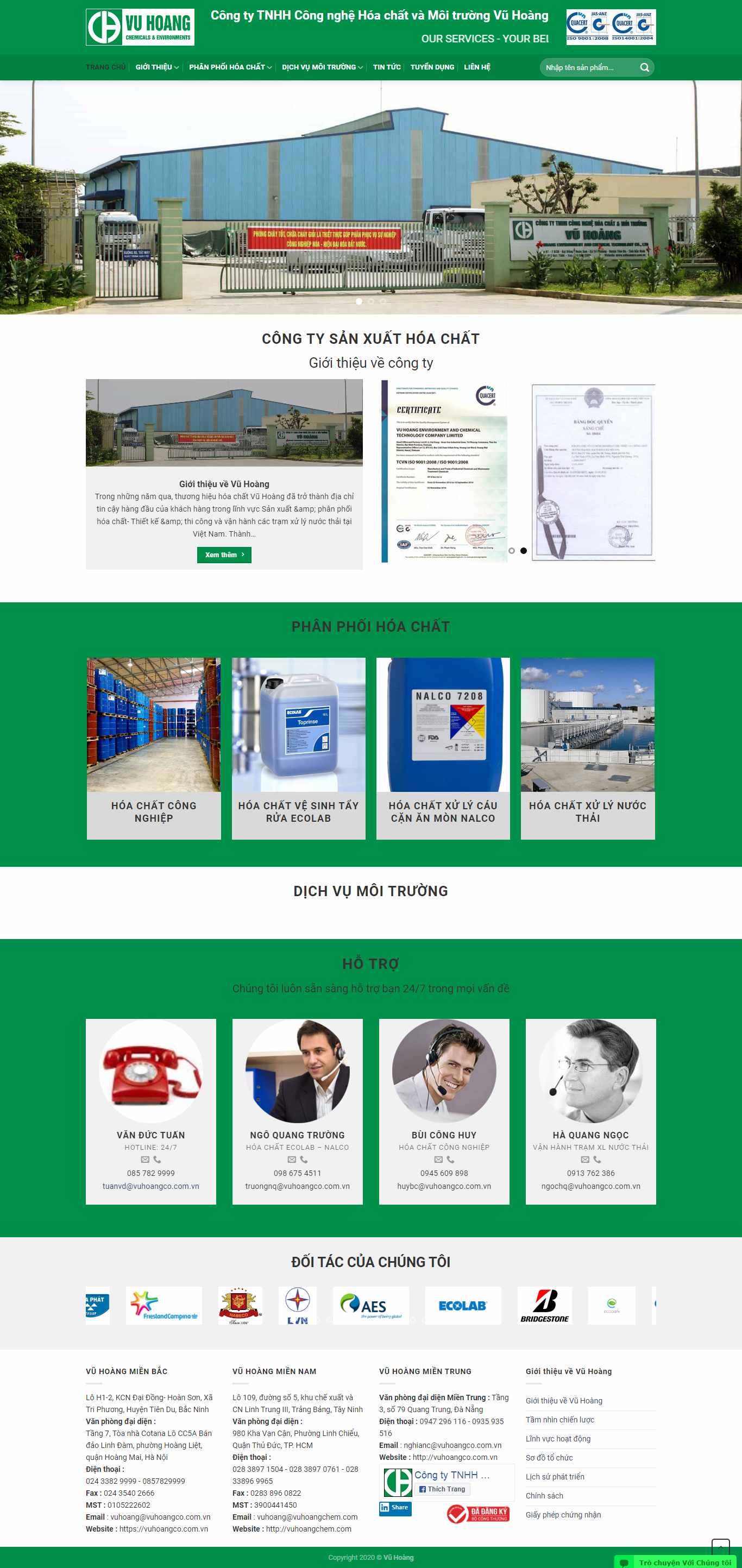 Thiết kế Website giới thiệu doanh nghiệp - vuhoangco.com.vn