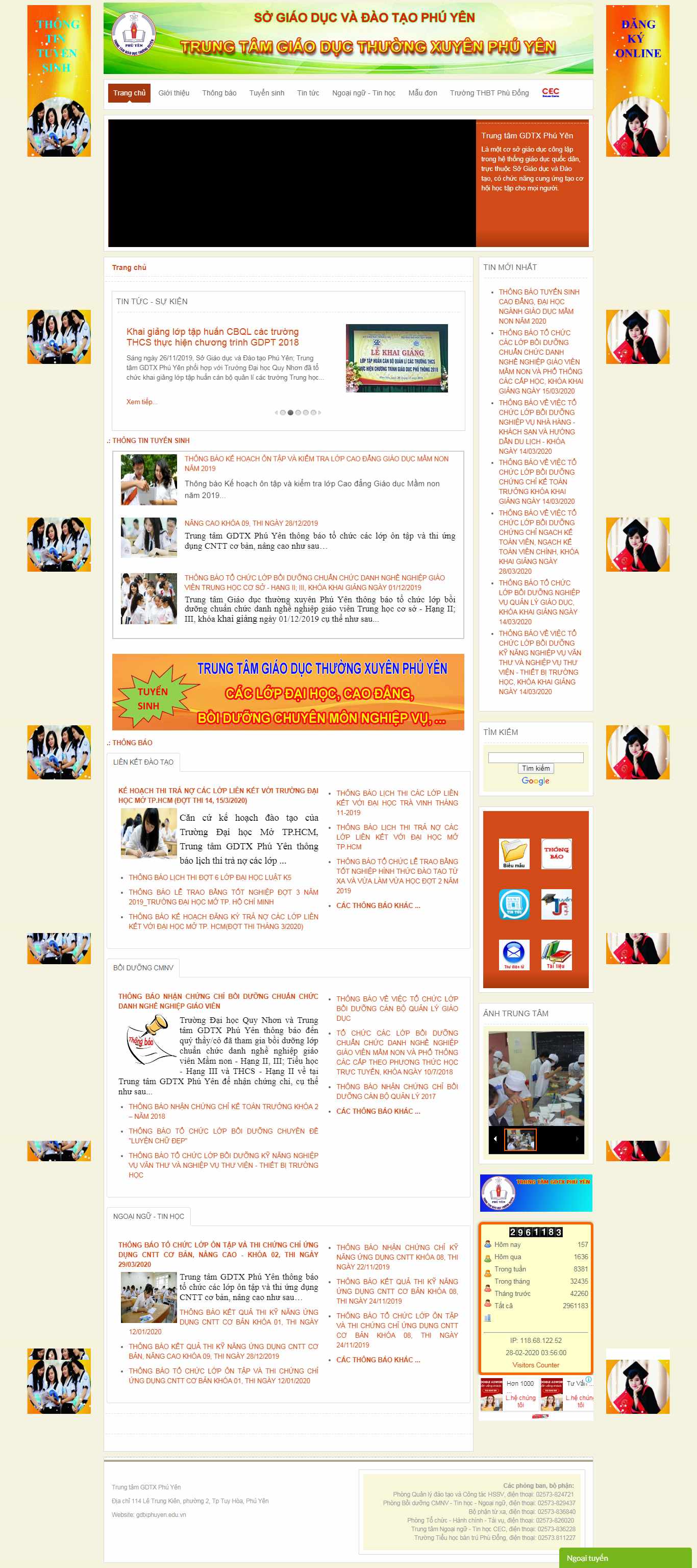 Thiết kế Website trung tâm giáo dục thường xuyên - www.gdtxphuyen.edu.vn