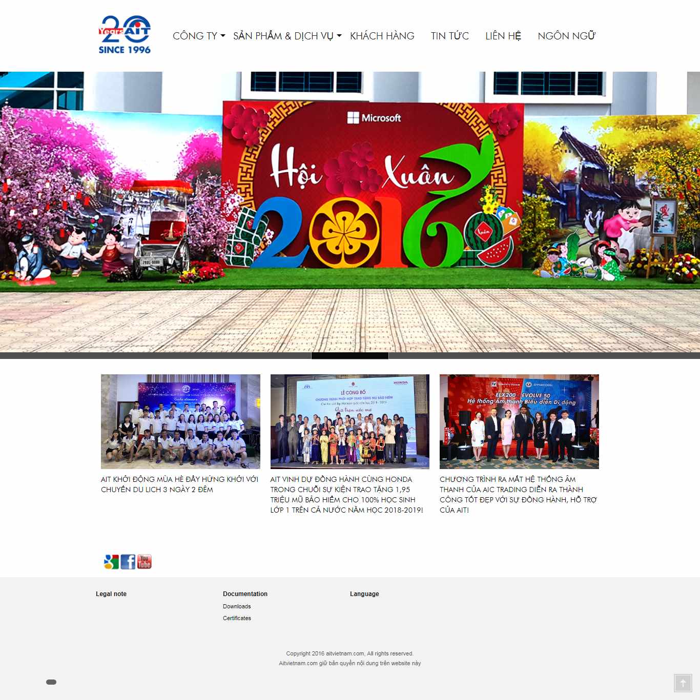 Thiết kế Website công ty truyền thông - aitvietnam.com