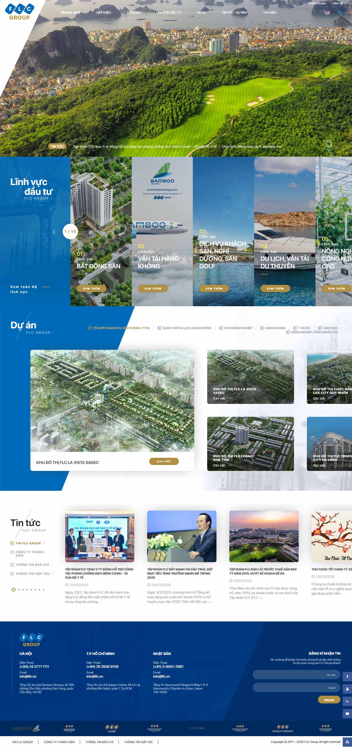Thiết kế Website resort - khu nghỉ dưỡng - www.flc.vn