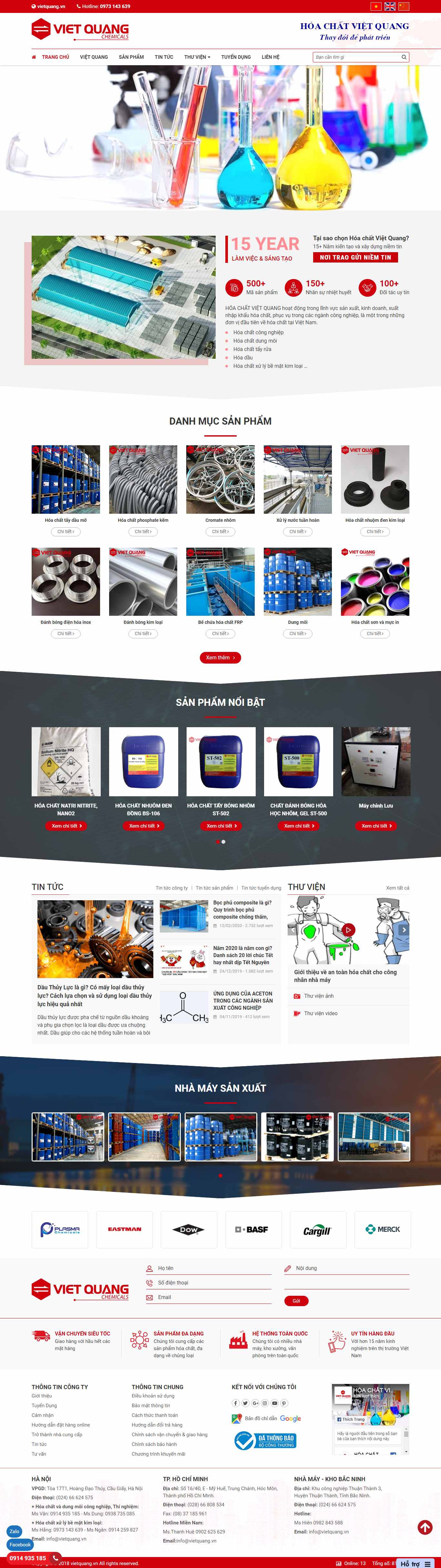 Thiết kế Website hóa chất - vietquang.vn