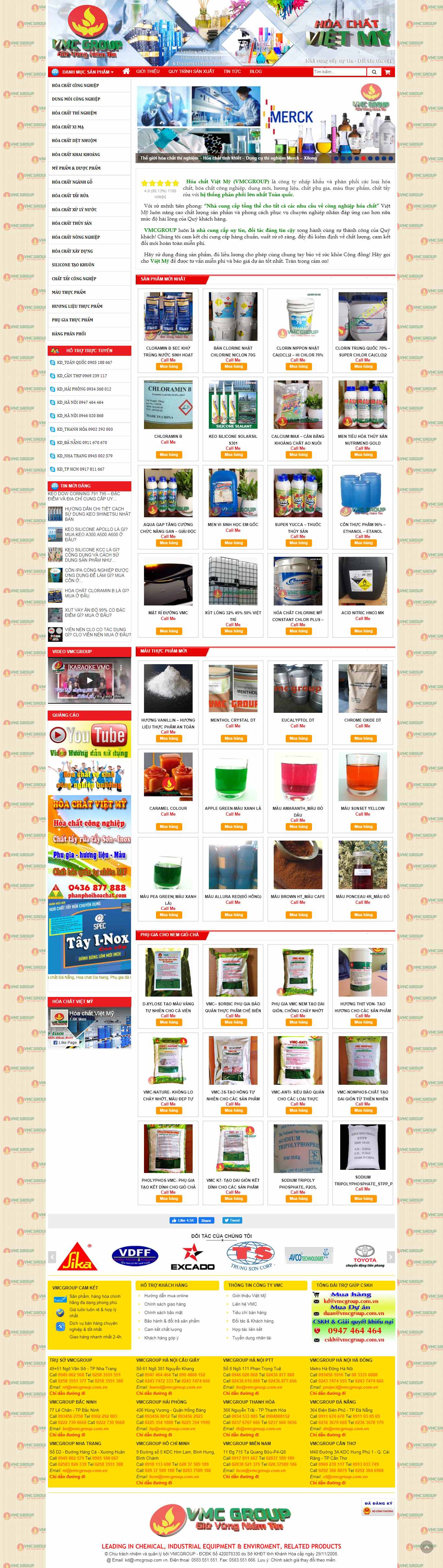 Thiết kế Website hóa chất - phanphoihoachat.vn