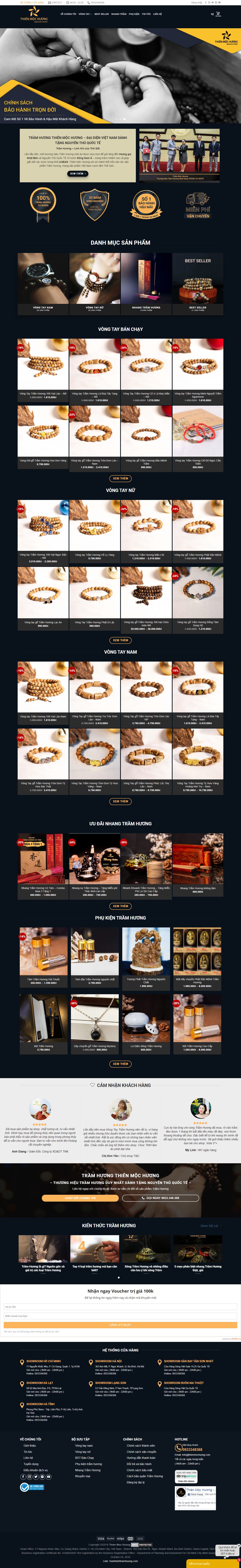 Thiết kế Website bán trầm hương - thienmochuong.com