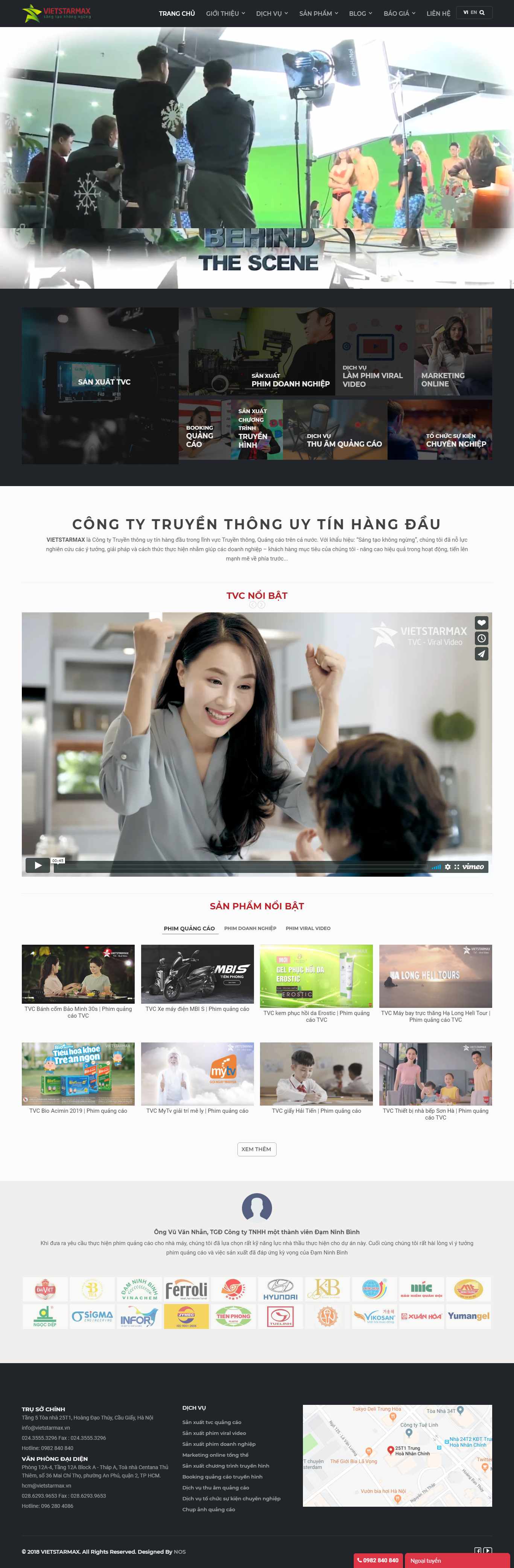 Thiết kế Website quảng cáo tvc - vietstarmax.vn