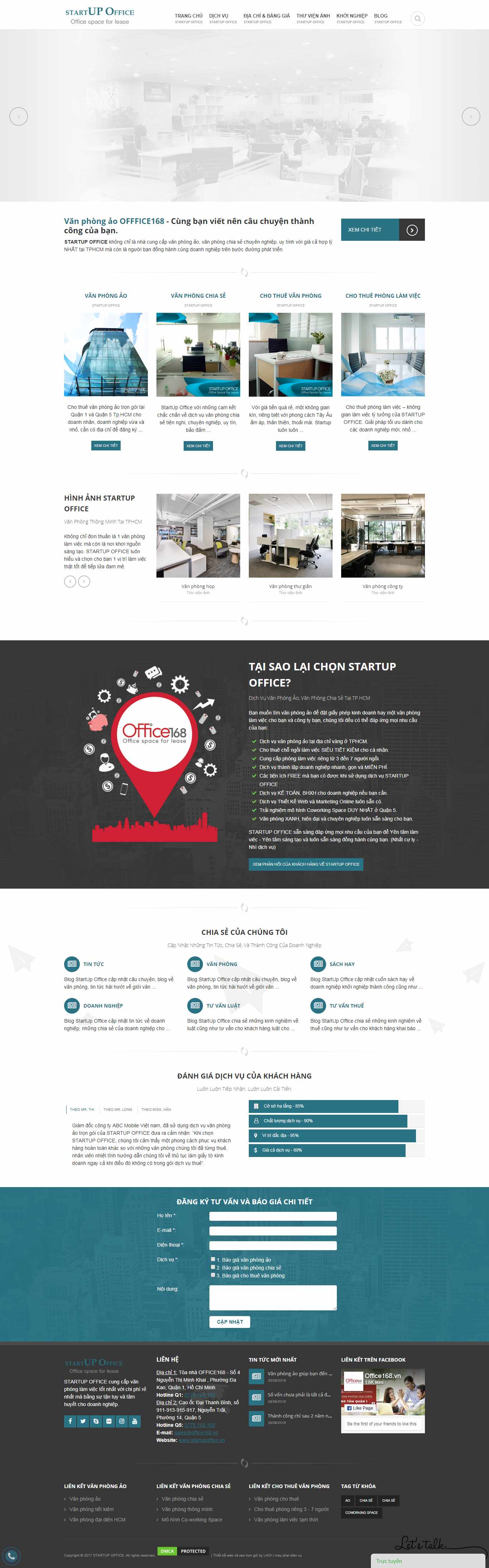 Thiết kế Website văn phòng ảo - www.startupoffice.vn