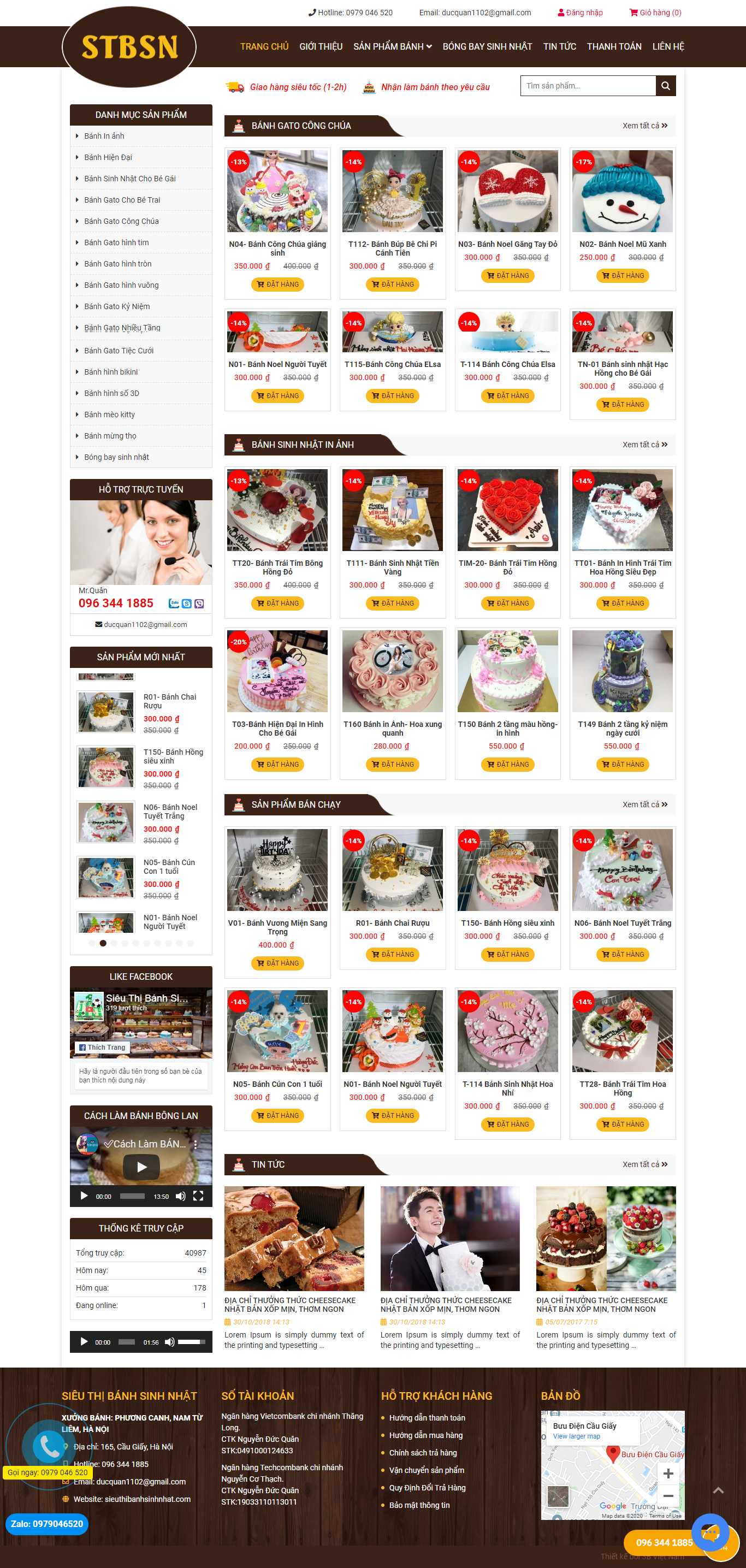 Thiết kế Website bánh sinh nhật - sieuthibanhsinhnhat.vn