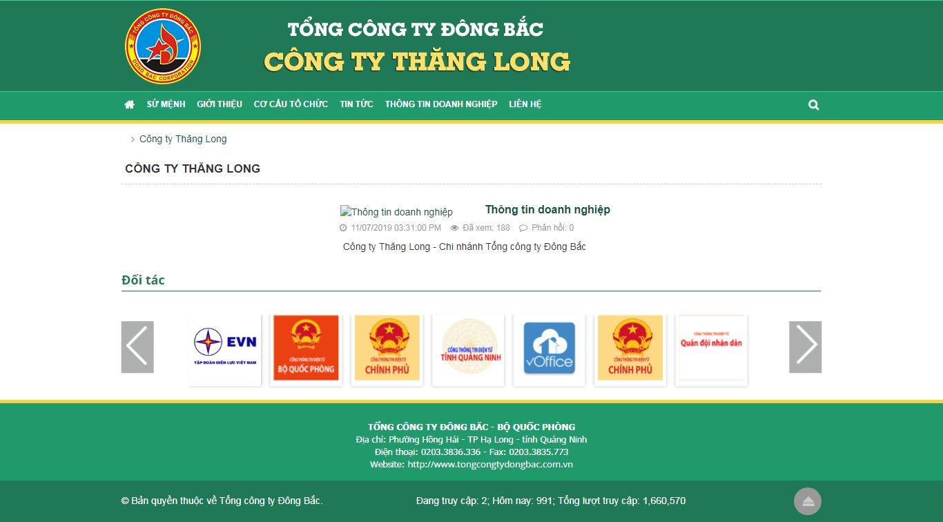 Thiết kế Website trang vàng doanh nghiệp - tongcongtydongbac.com.vn