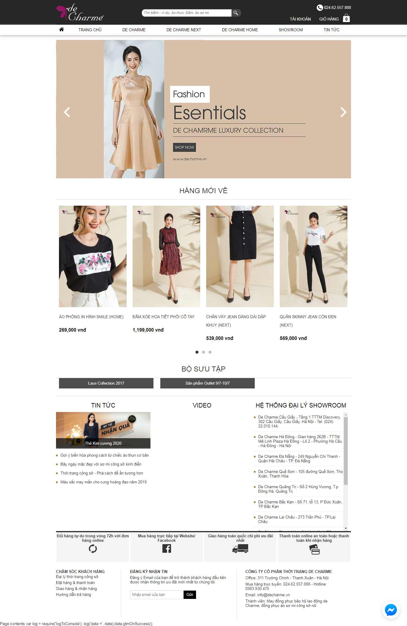 Thiết kế Website thời trang công sở - decharme.vn