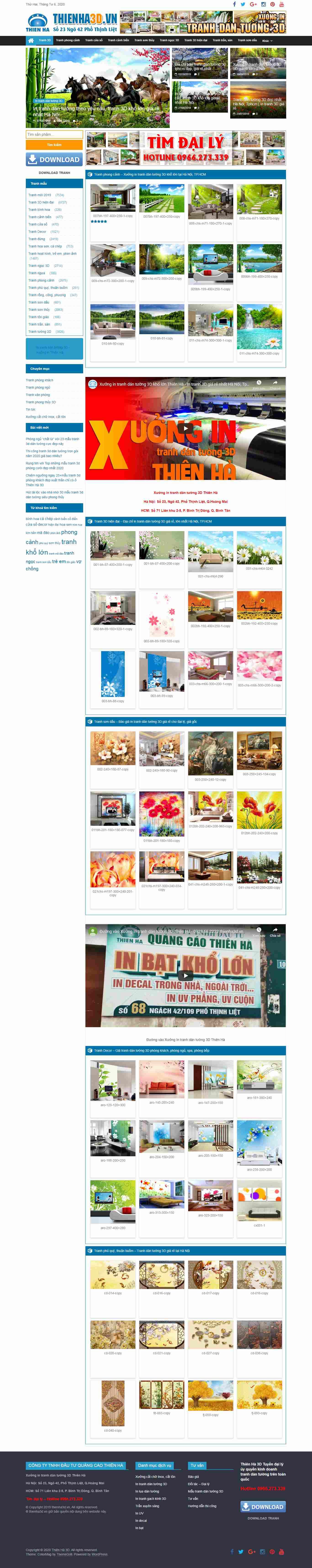 Thiết kế Website tranh 3d - thienha3d.vn