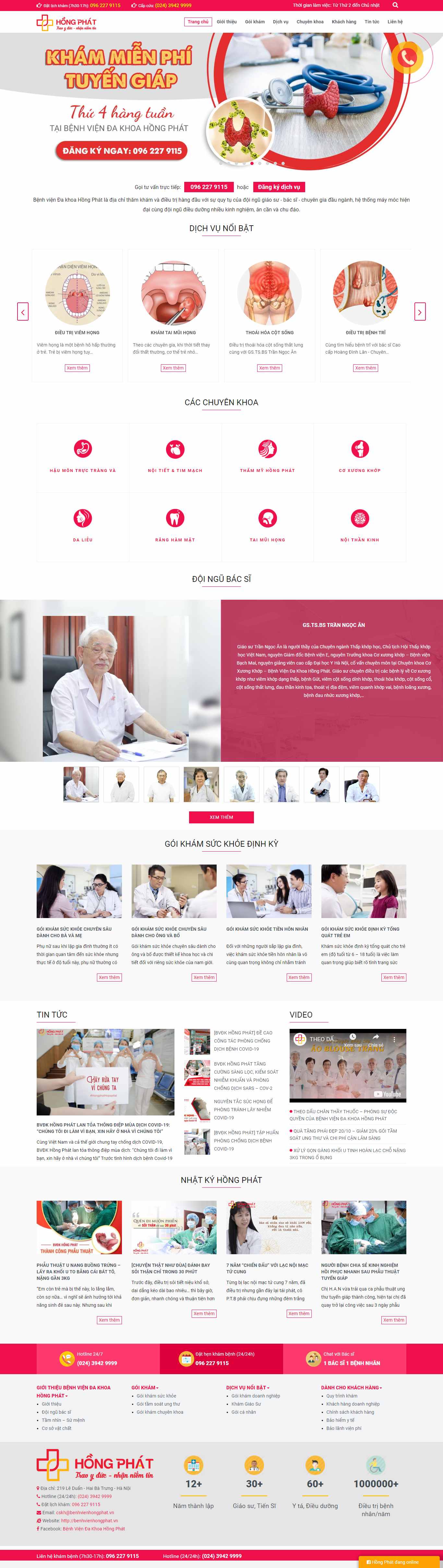 Thiết kế Website bệnh viện - benhvienhongphat.vn