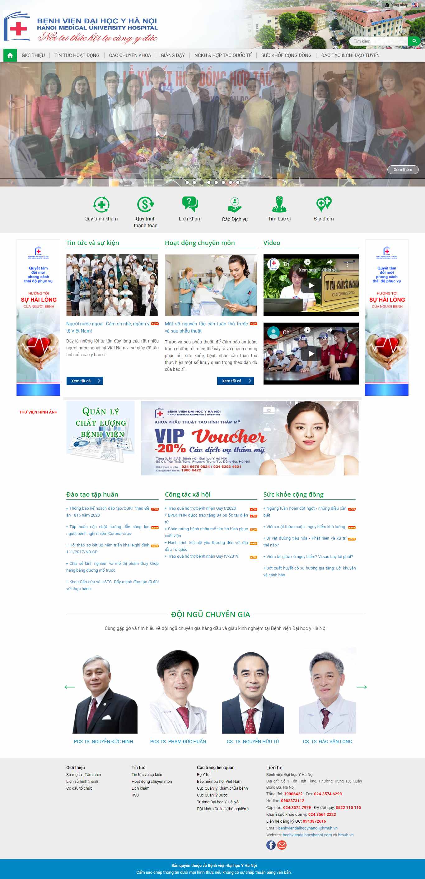 Thiết kế Website bệnh viện - benhviendaihocyhanoi.com