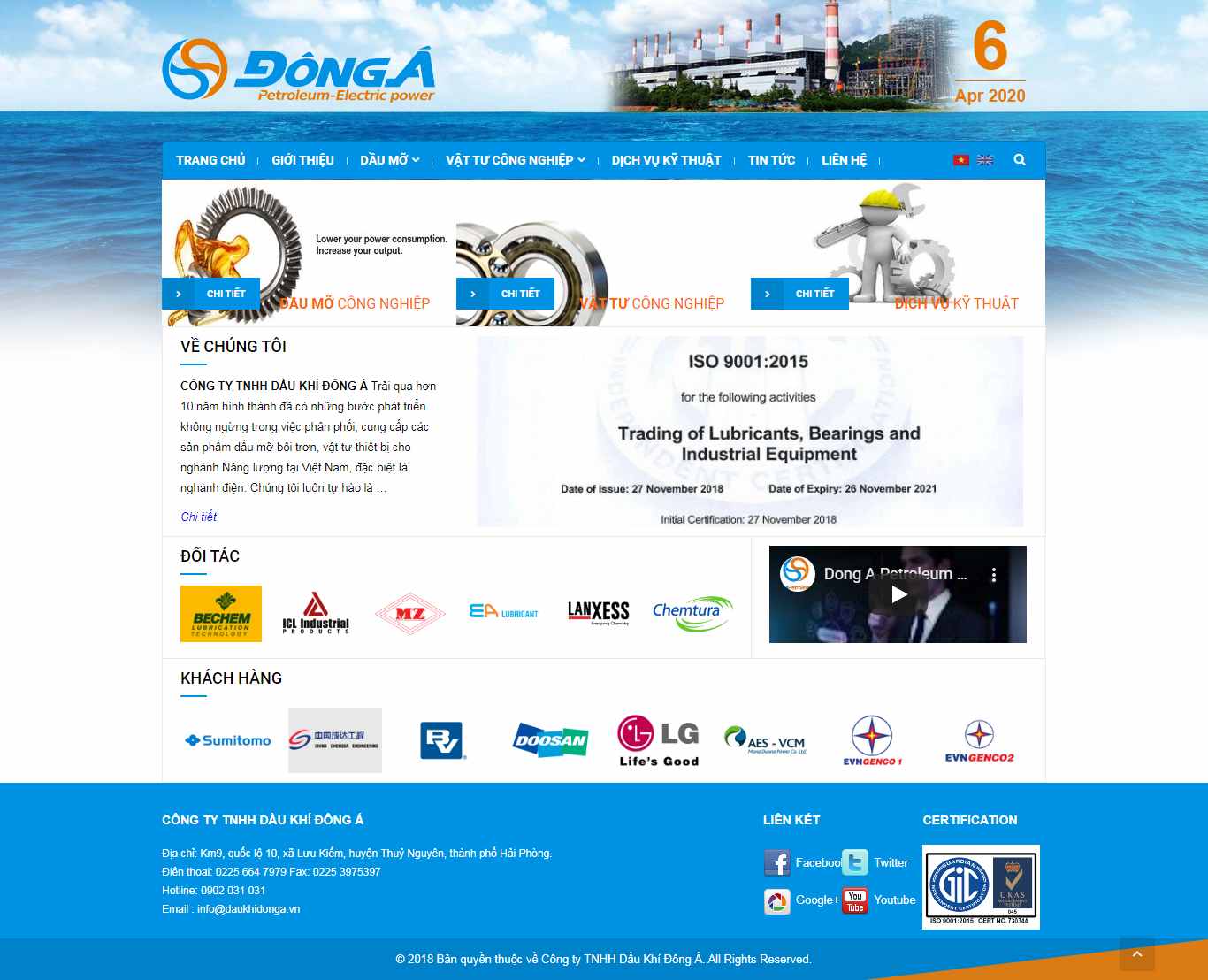 Thiết kế Website dầu khí - daukhidonga.vn