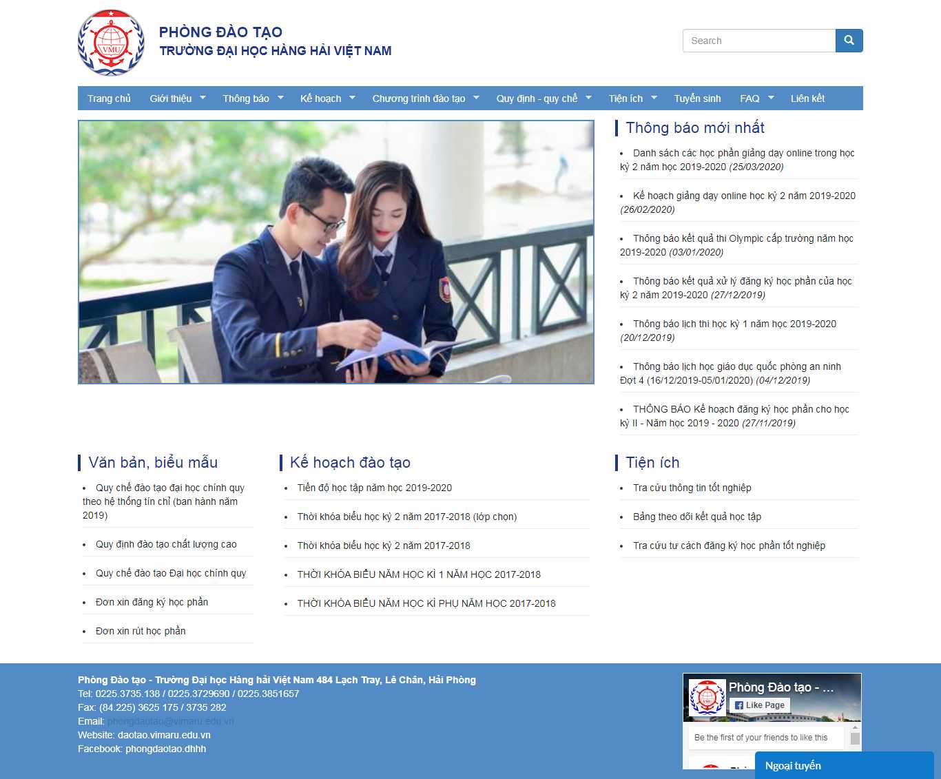 Thiết kế Website đào tạo - daotao.vimaru.edu.vn