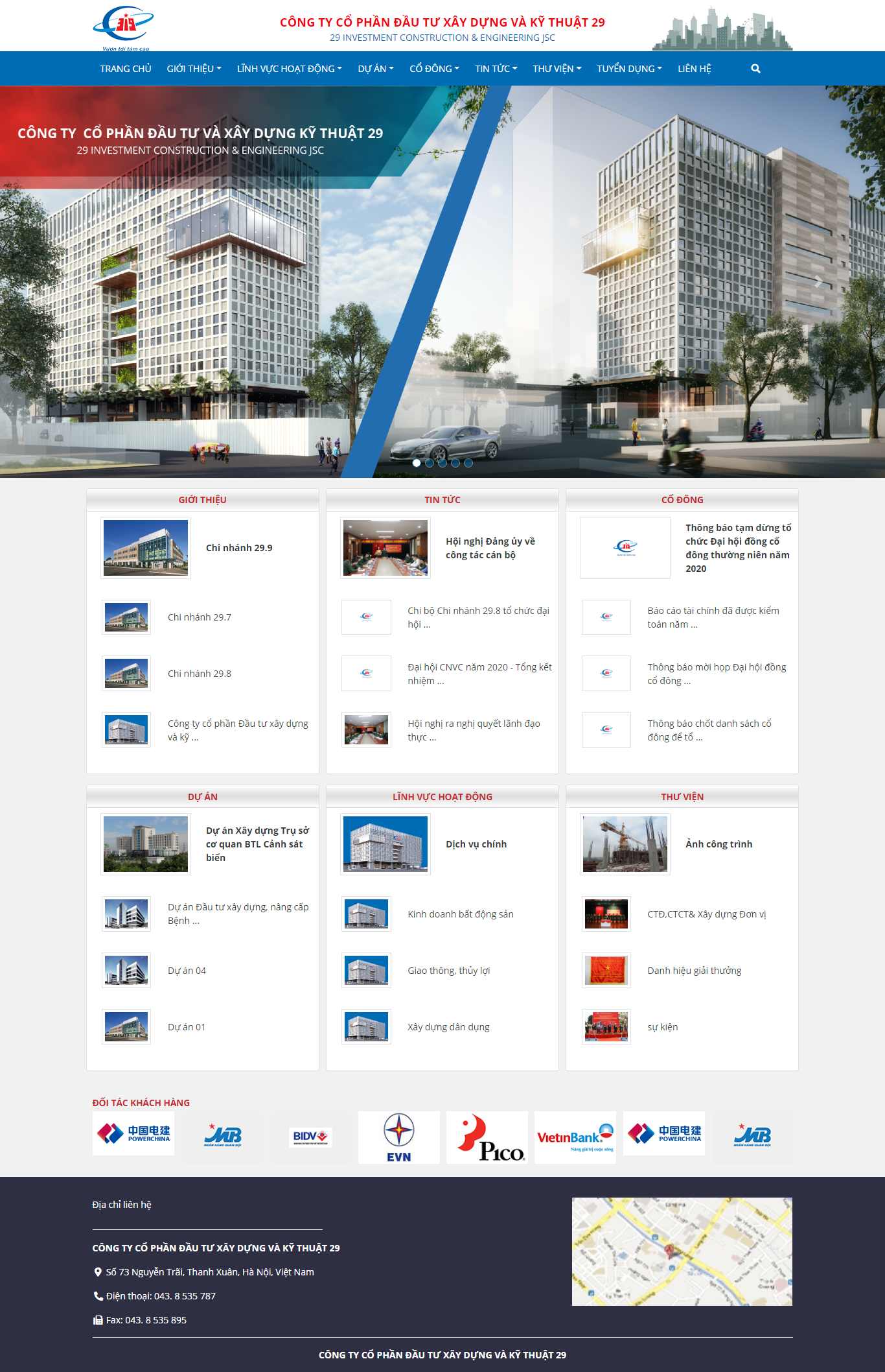 Thiết kế Website đầu tư - congty29.vn