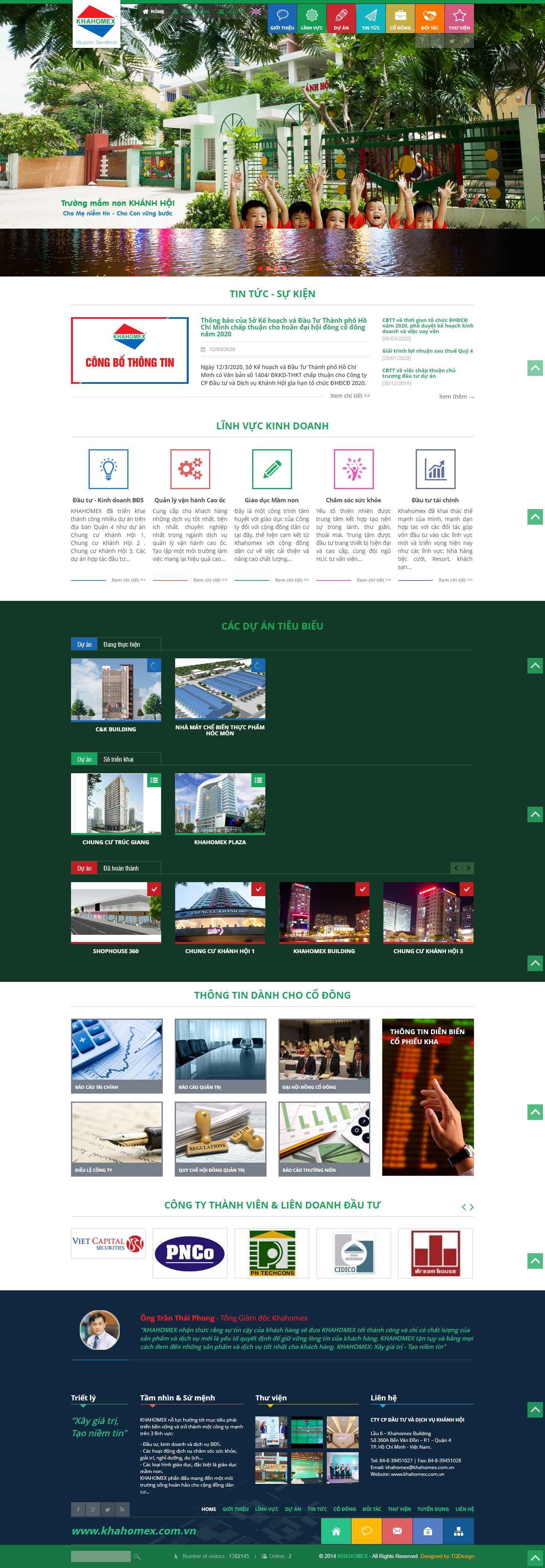 Thiết kế Website đầu tư - www.khahomex.com.vn