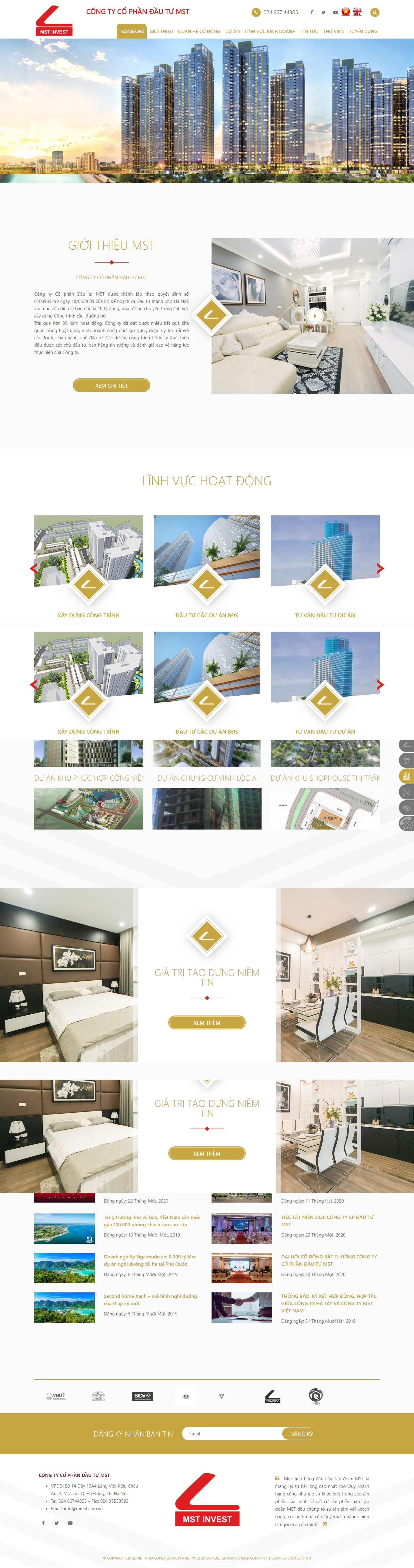 Thiết kế Website đầu tư - mmst.vn